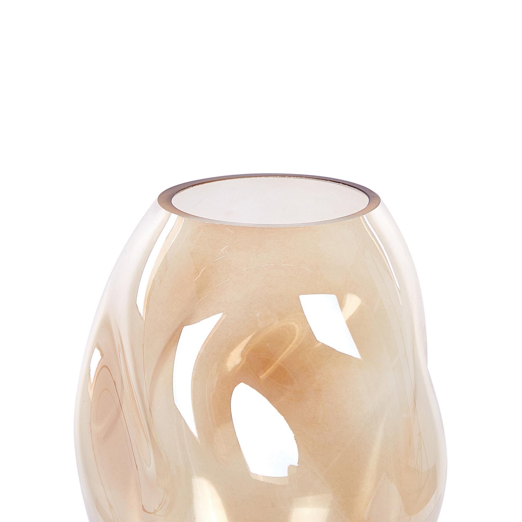 Beliani - GERAKINI - Decoratieve vaas - Oranje - Glas