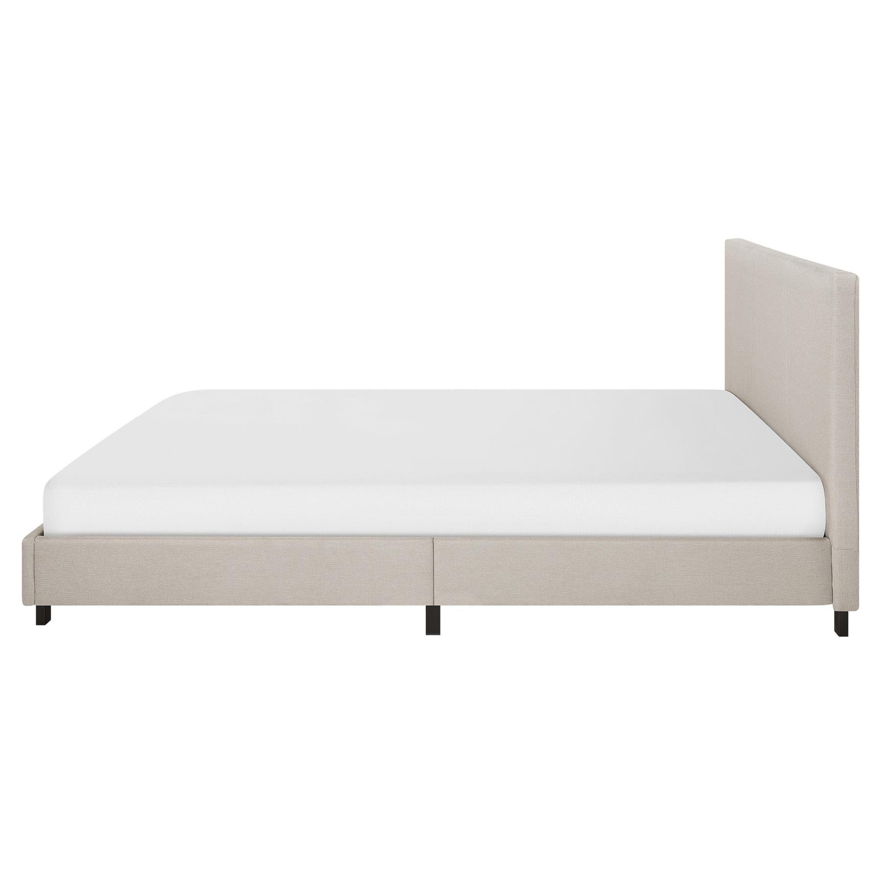 Beliani - ALBI - Tweepersoonsbed - Zwart - 160 x 200 cm - Polyester