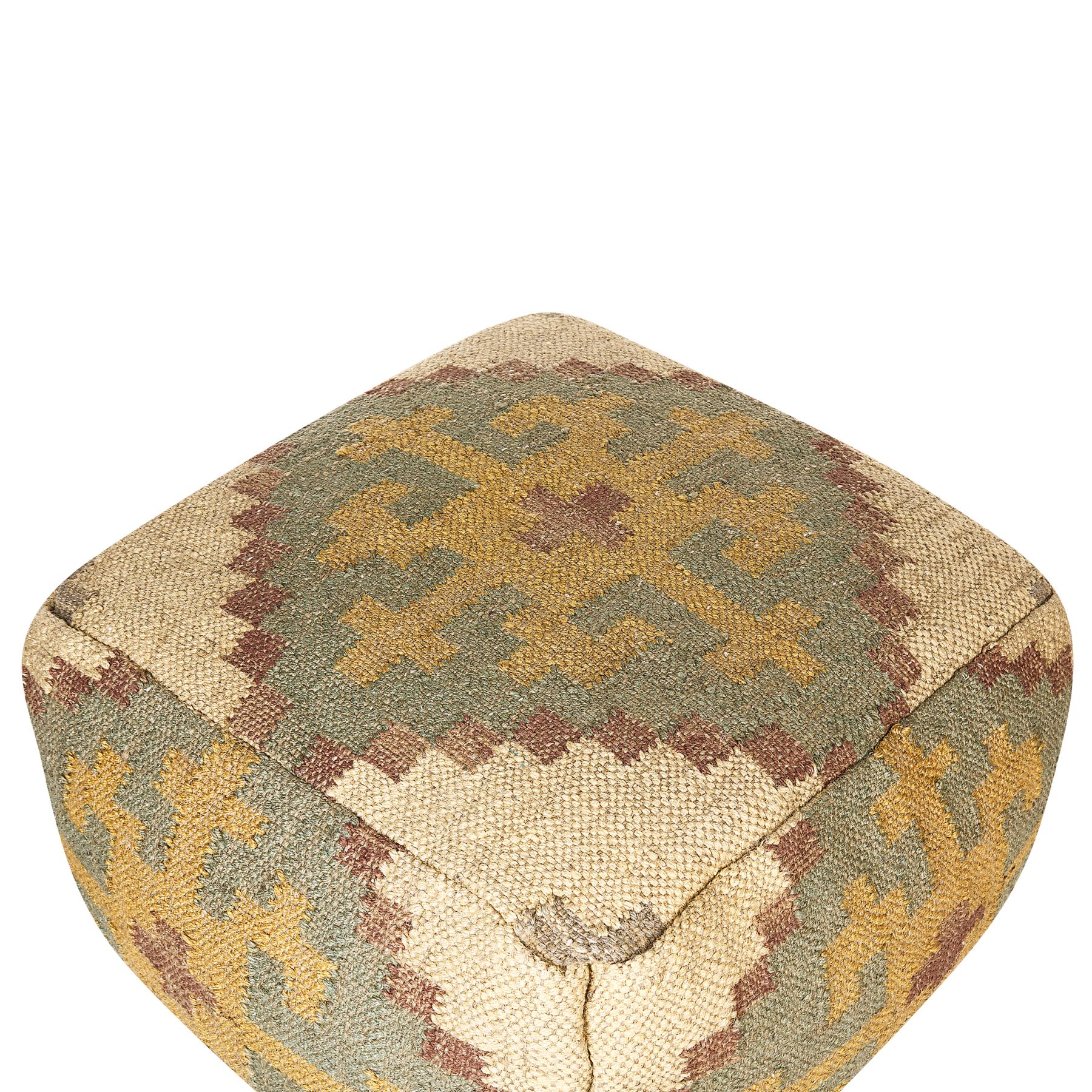 Beliani - SARON - Poef - Lichtgroen - Jute