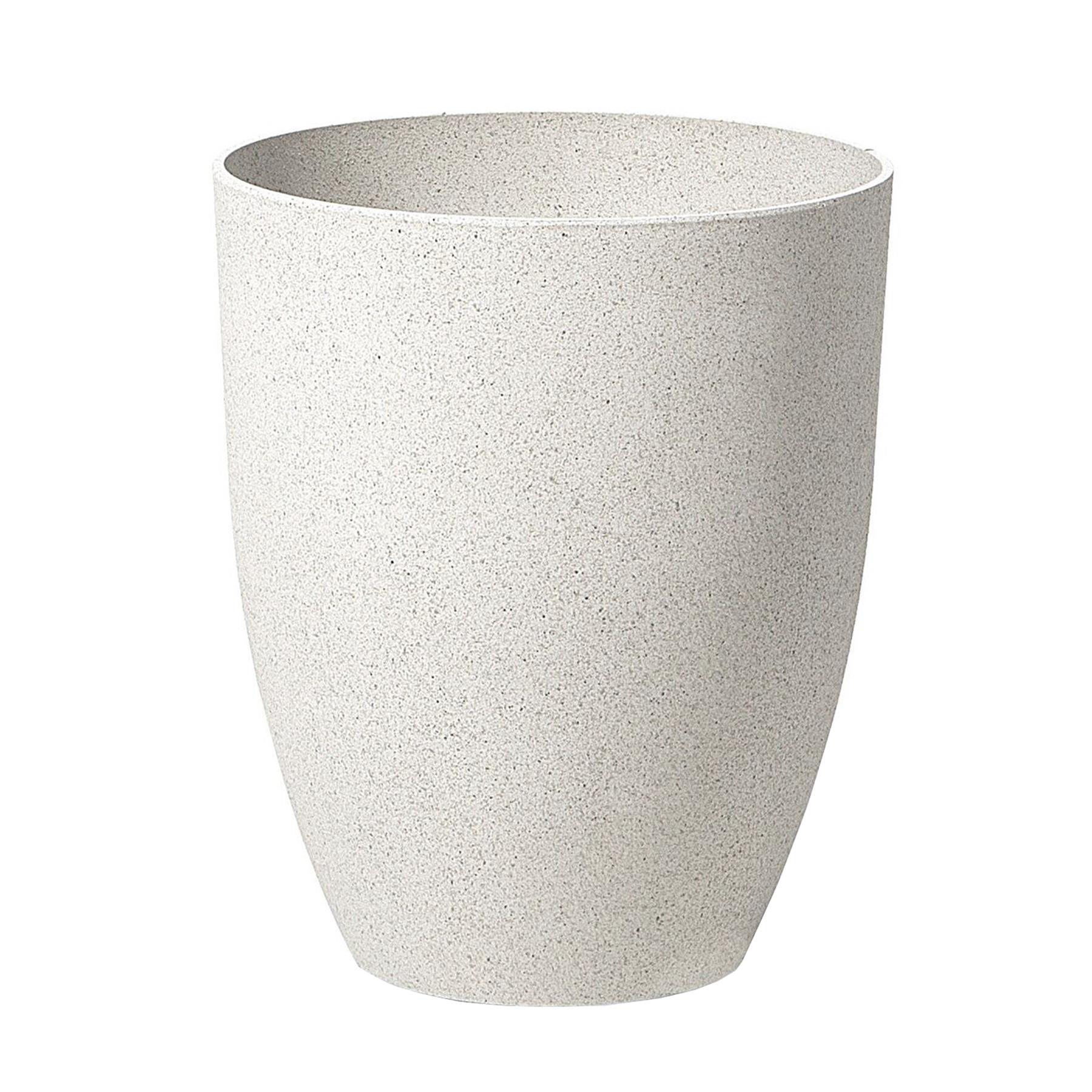 Beliani - CROTON - Bloempot set van 2 - Wit - 35 cm - Stenenmix