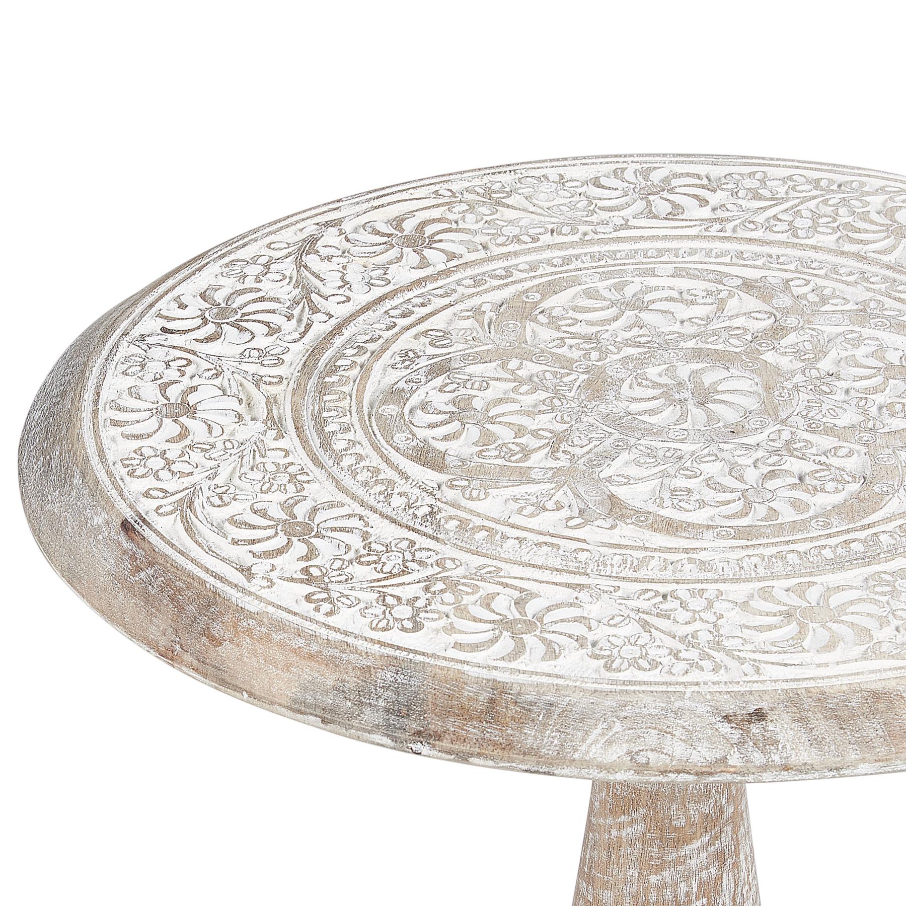 Beliani - JAMBIA - Bijzettafel - Lichte houtkleur - Mangohout