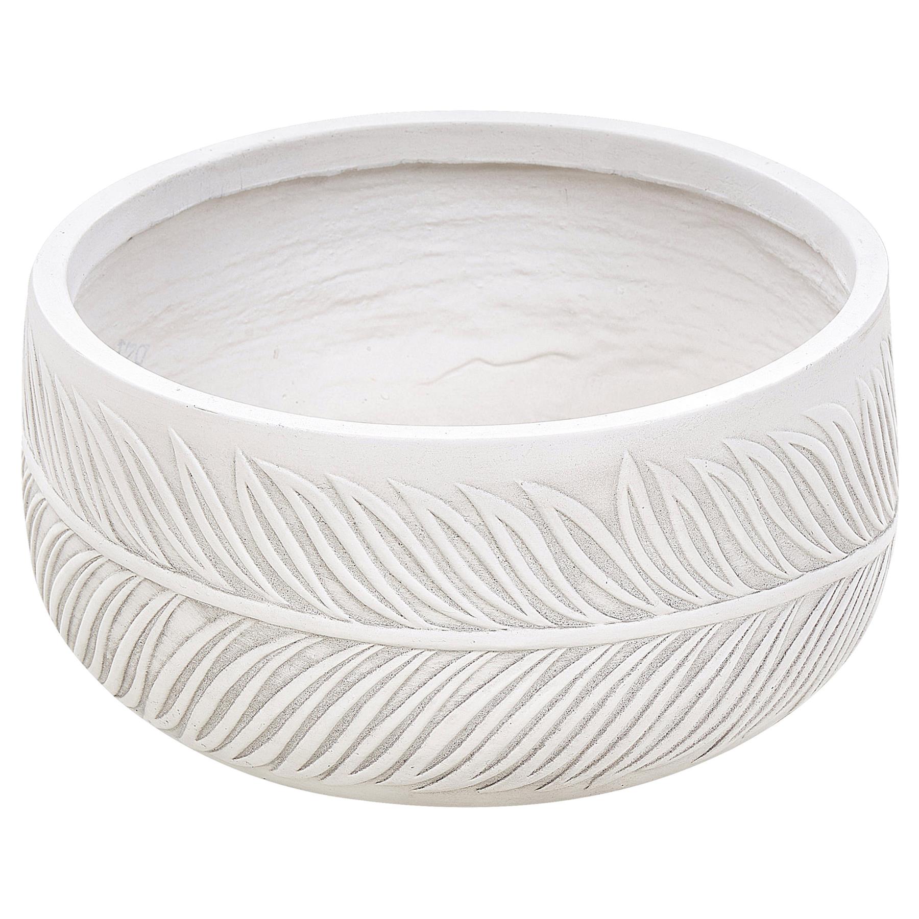 Beliani-FTERO-Bloempot-Gebroken wit-35 x 35 x 19 cm-Kleivezel