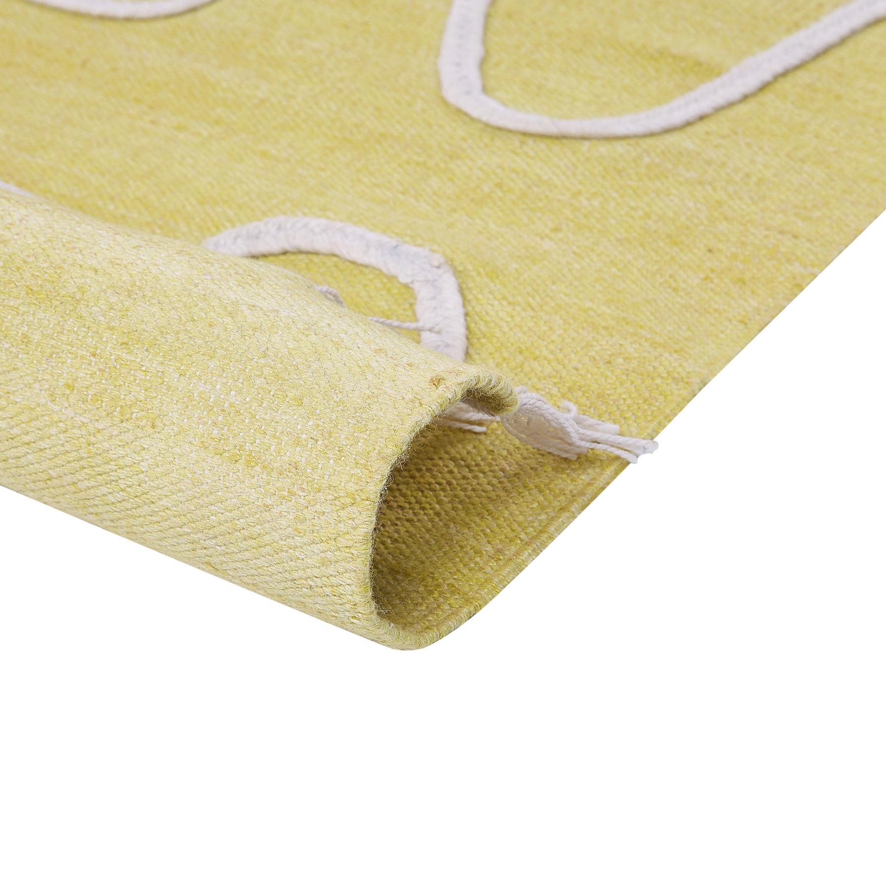 Beliani - YAVU - Vloerkleed - Geel - 140 x 200 cm - Polyester