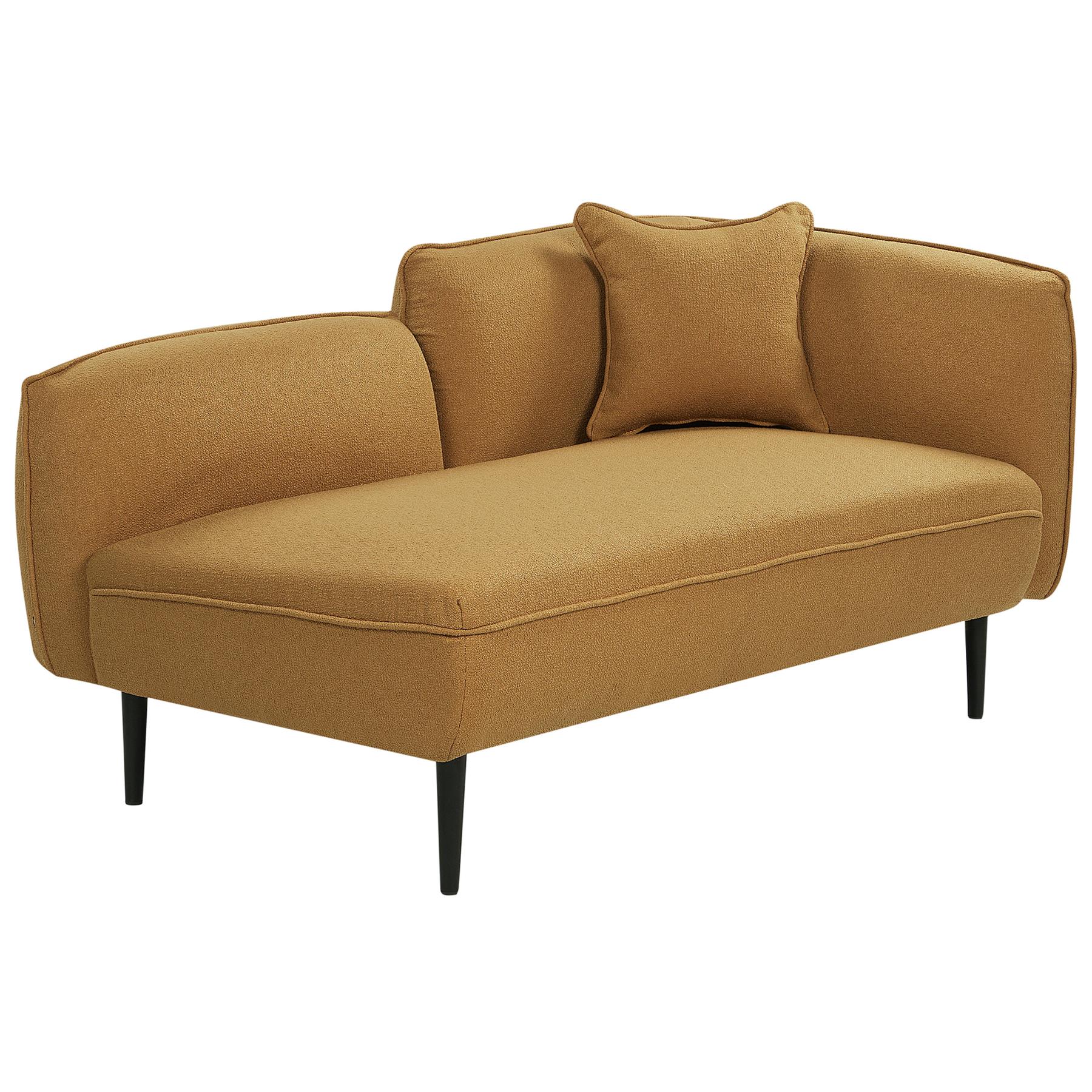 Beliani - CHEVANNES - Chaise longue - Mosterdgeel - Bouclé