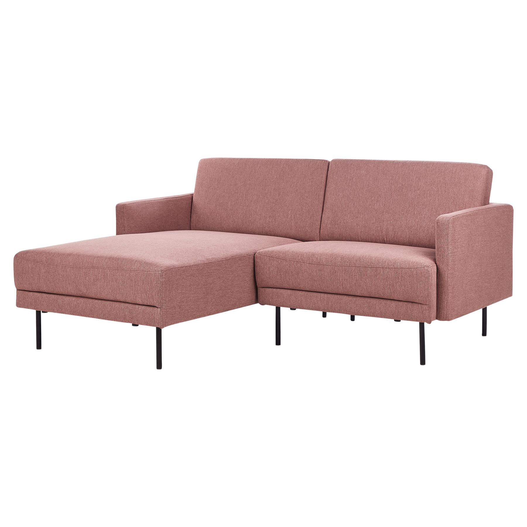 Beliani - BREDA - Hoekbank - Roze - Rechtszijdig - Polyester