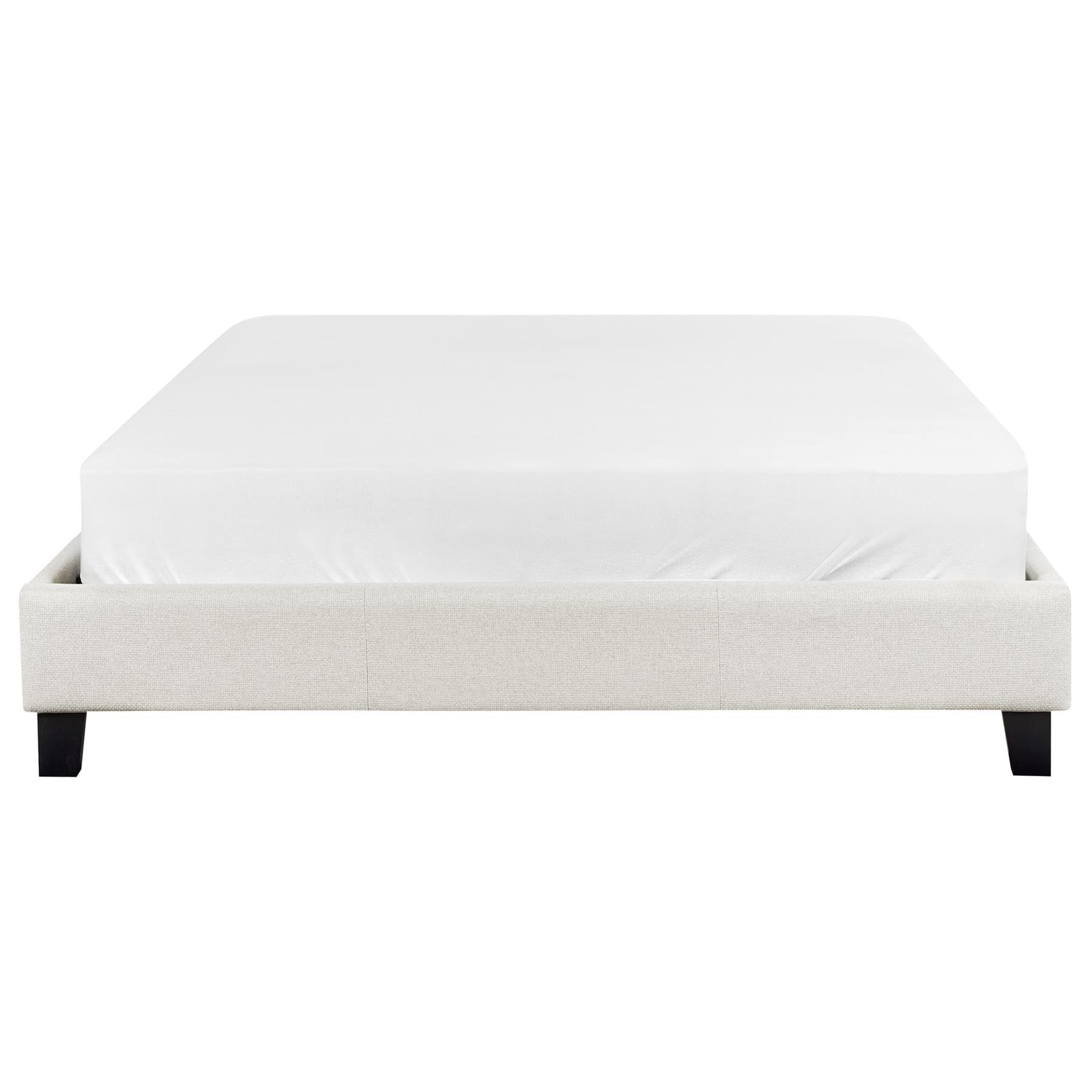 Beliani-ROANNE-Tweepersoonsbed-Lichtbeige-140 x 200 cm-Polyester