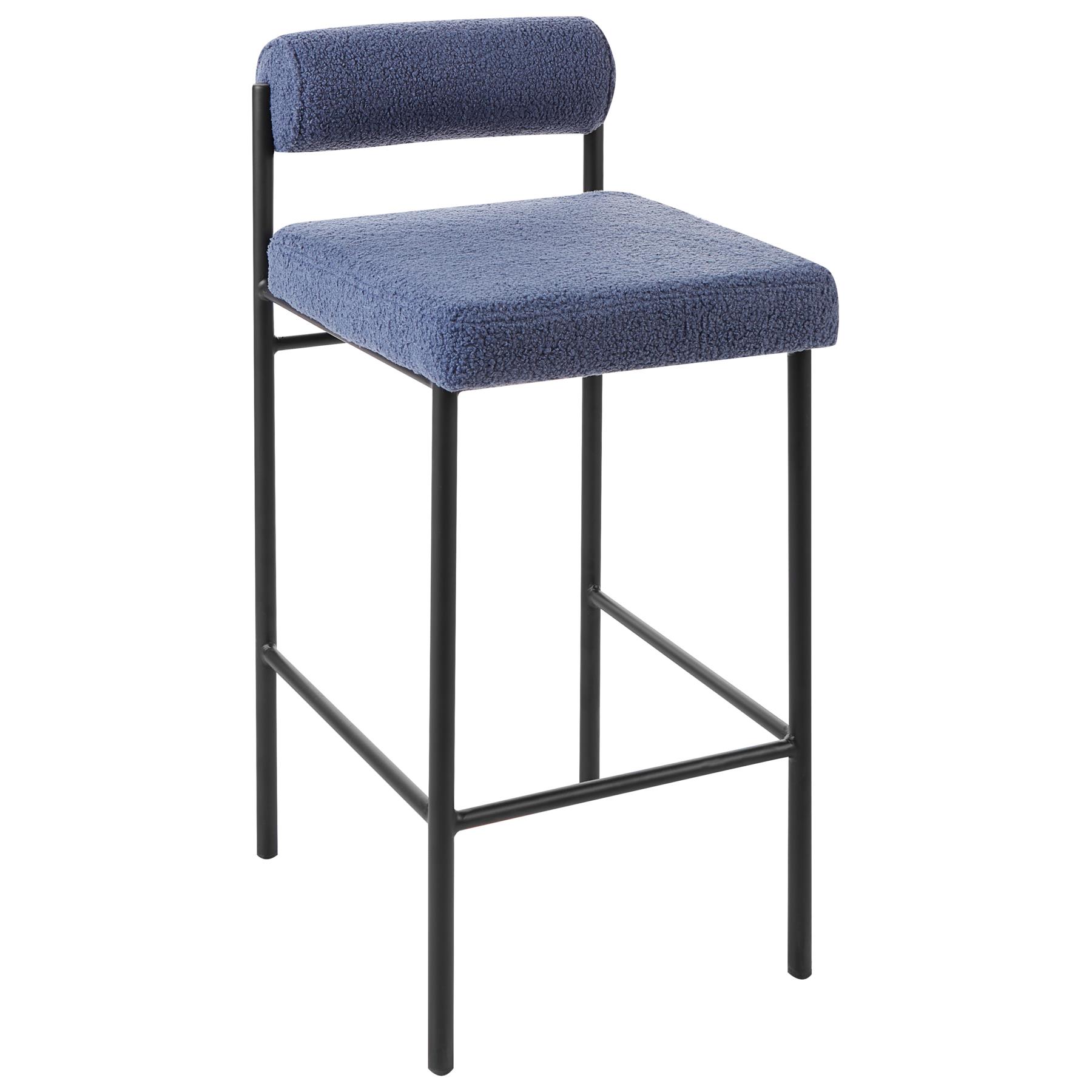 Beliani - AMAYA - Barkruk set van 2 - Blauw - Polyester