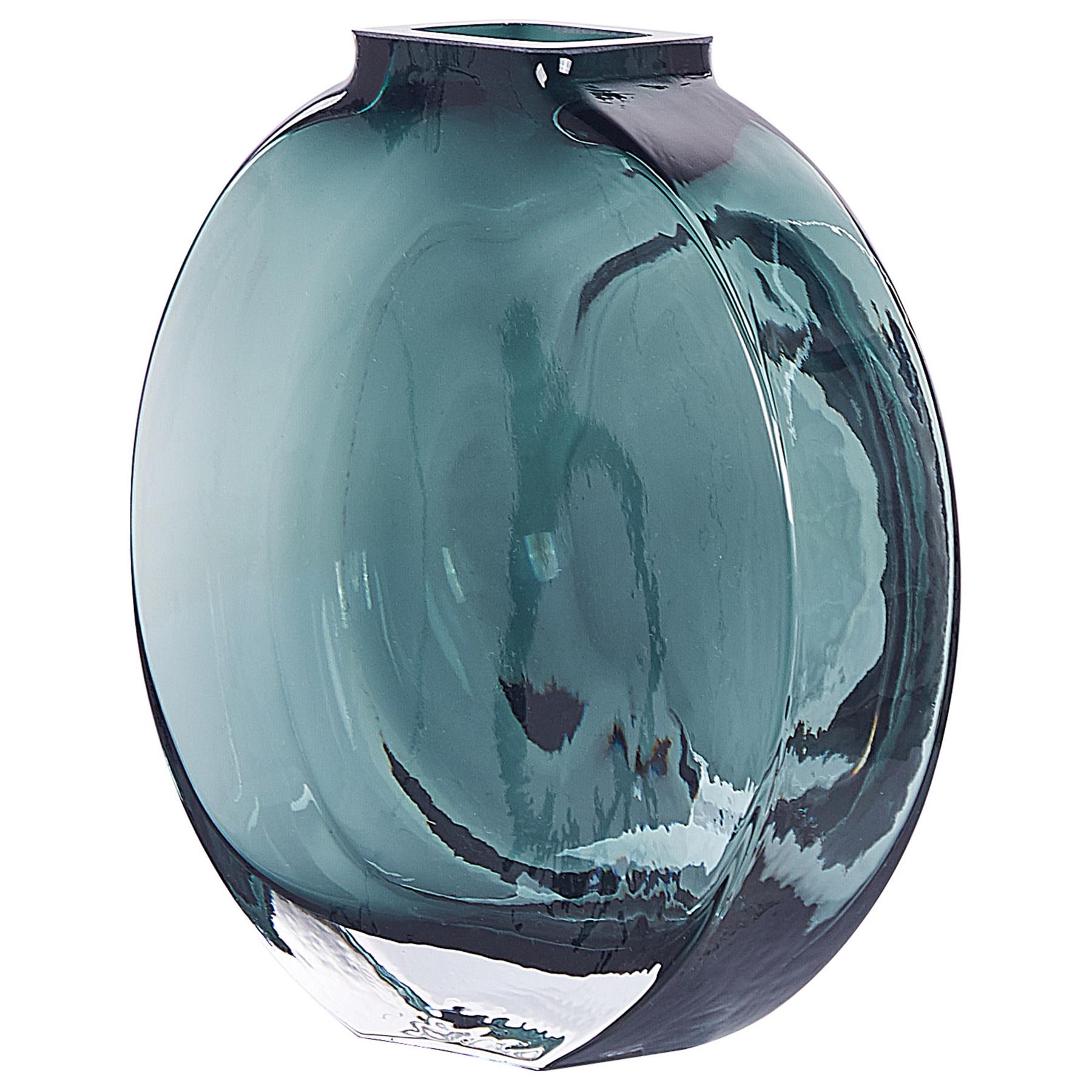 Beliani - KAPELI - Decoratieve vaas - Turquoise - Glas