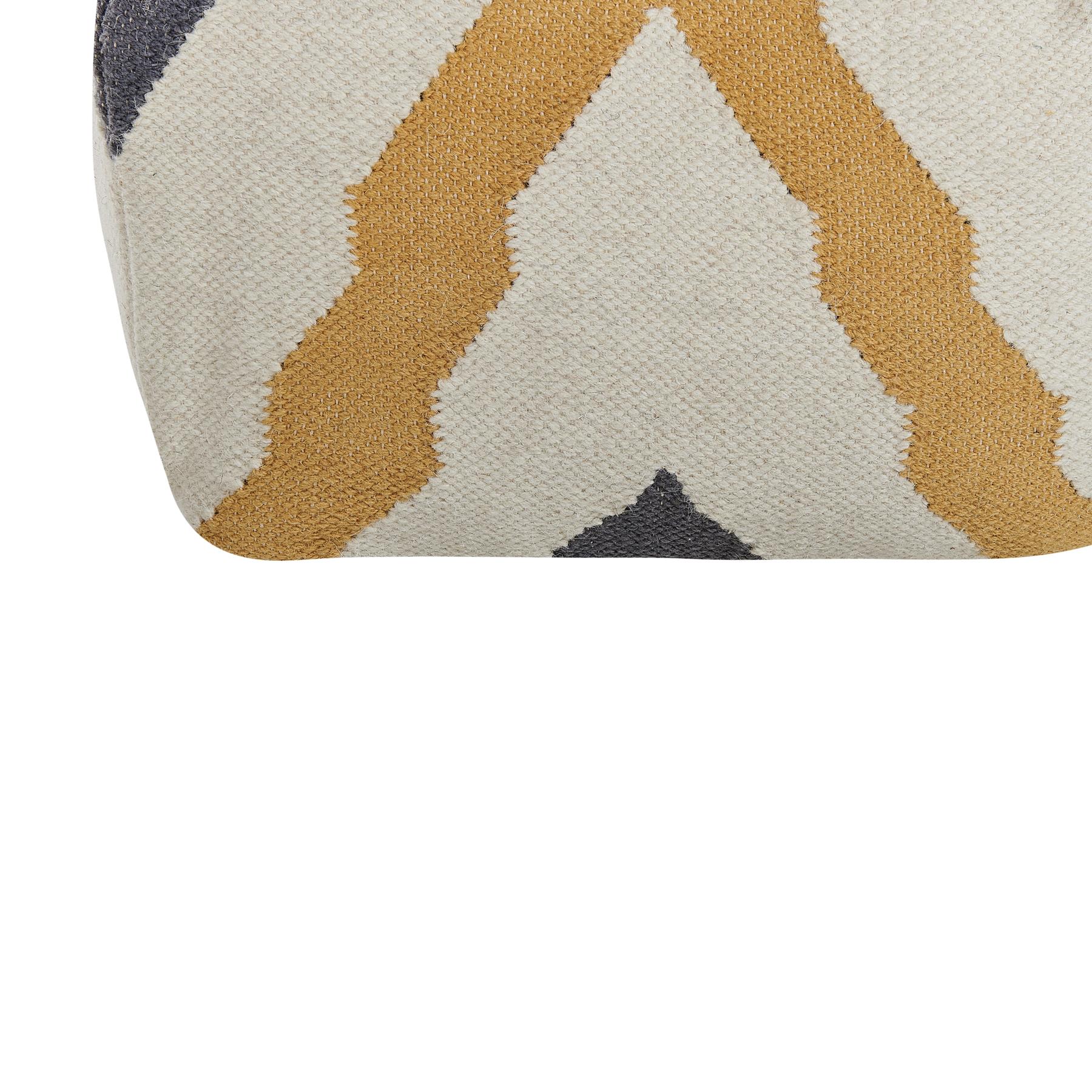 Beliani - ZEUGMA - Poef - Lichtbeige - Wol