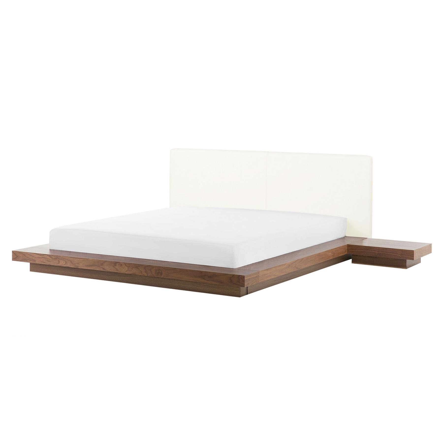 Beliani-ZEN -Tweepersoonsbed LED-Lichte houtkleur-160 x 200 cm-MDF