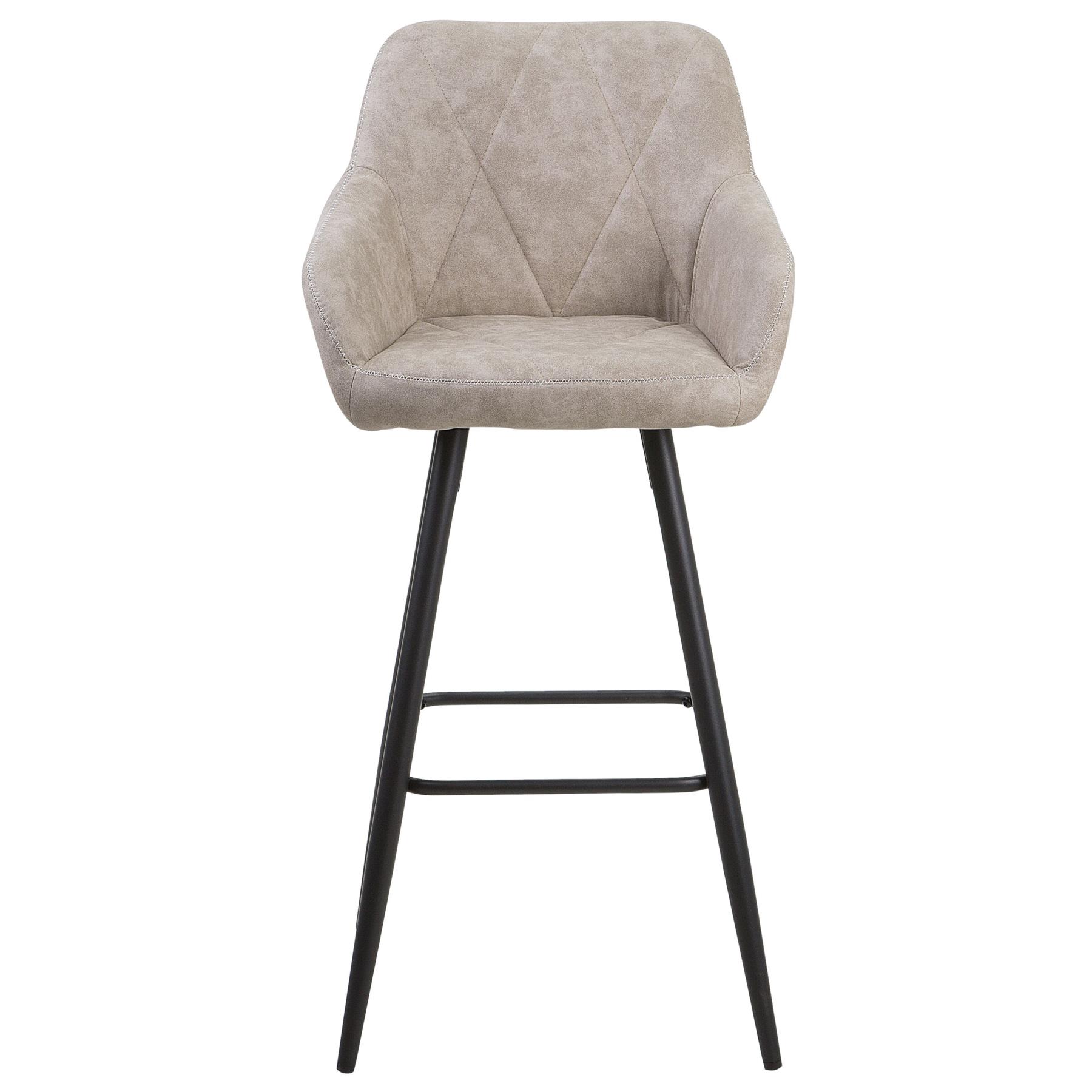 Beliani - DARIEN - Barkruk - Beige - Polyester