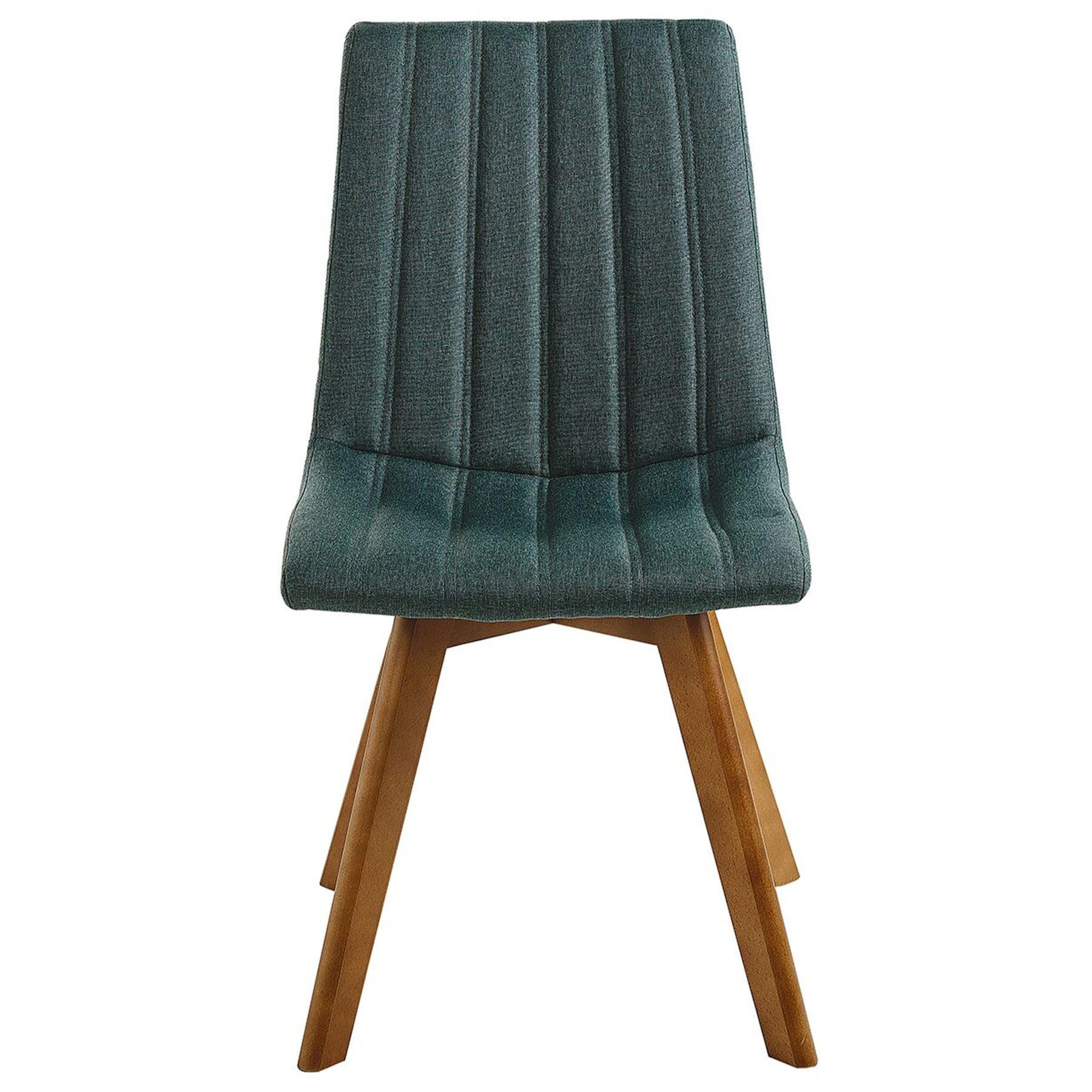 Beliani - CALGARY - Eetkamerstoel set van 2 - Groen - Polyester