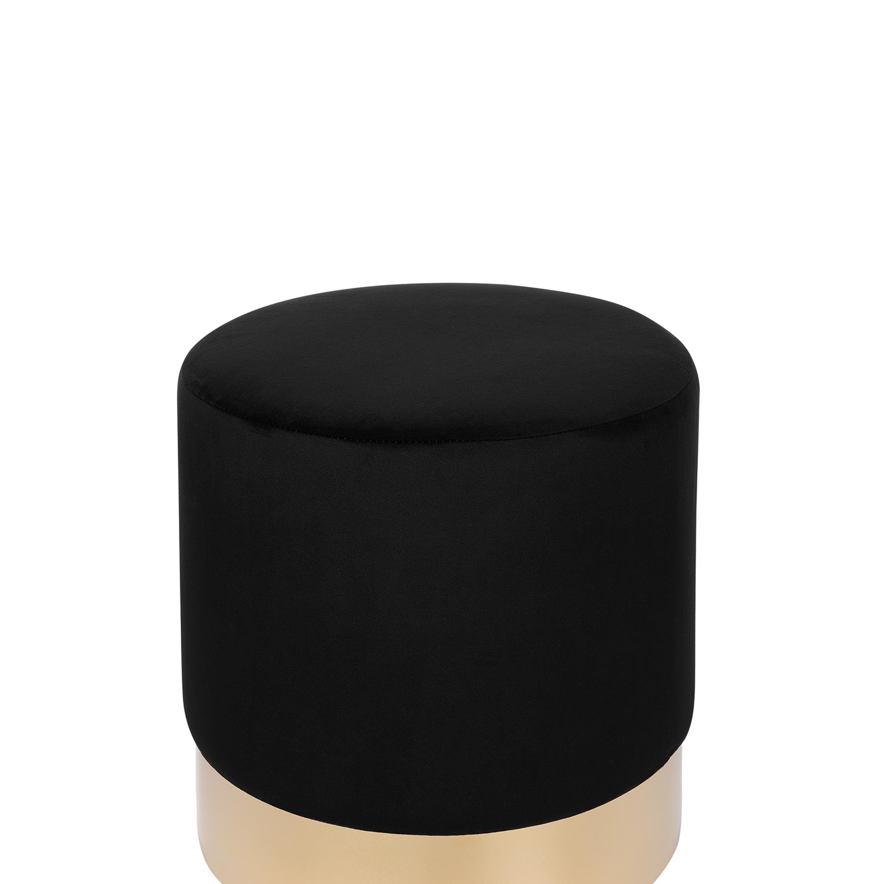 Beliani - SOPHIA - Poef - Zwart - 39 cm - Fluweel