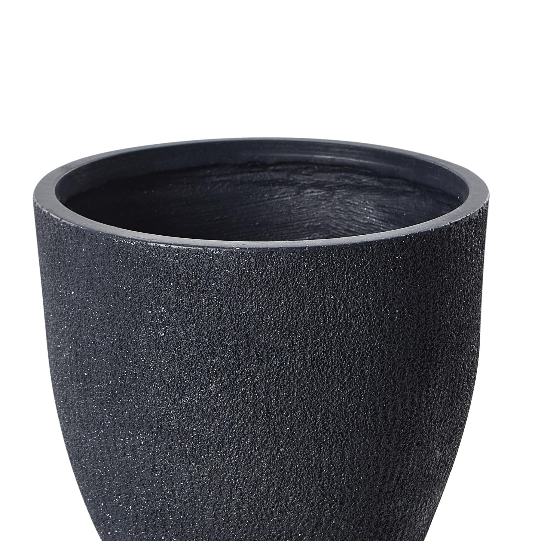 Beliani - KANNIA - Bloempot - Grafietgrijs - 36 cm - Klei-vezelmengsel