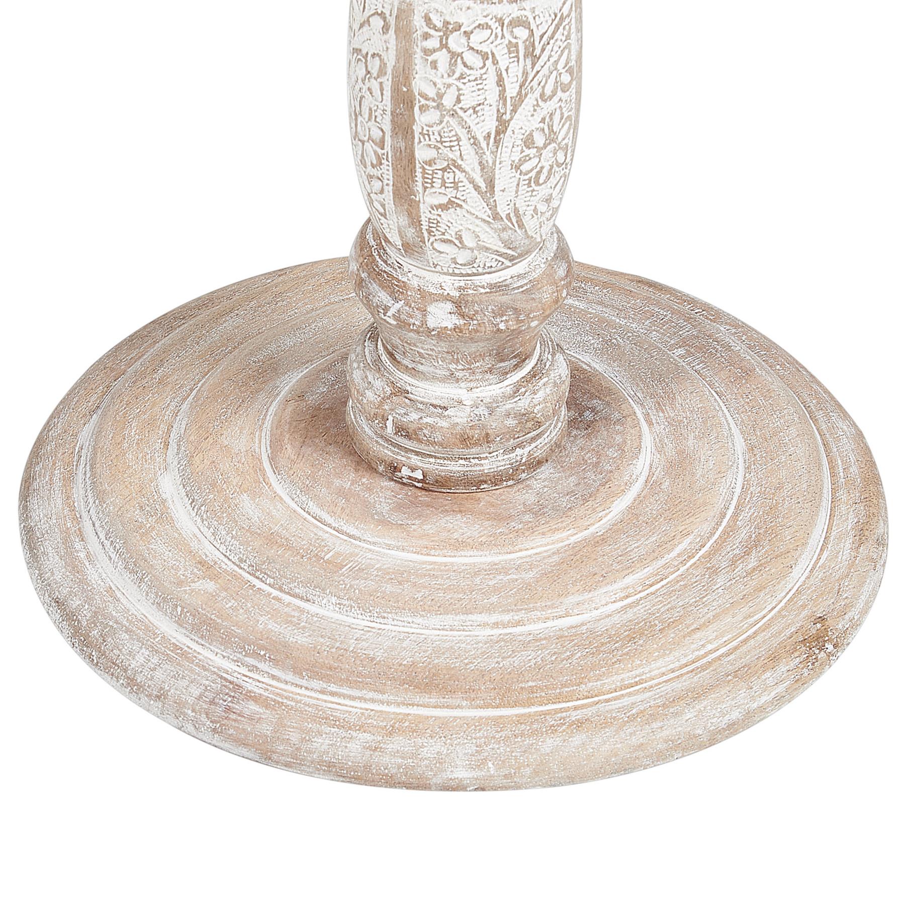 Beliani - JAMBIA - Bijzettafel - Lichte houtkleur - Mangohout