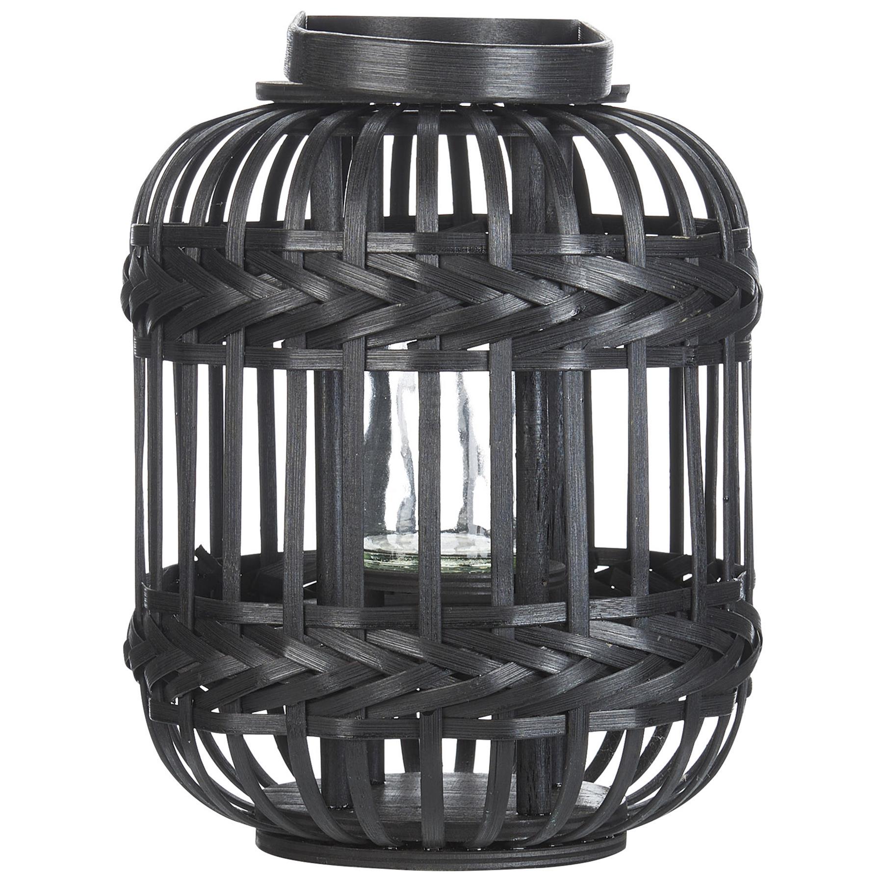 Beliani - BORACAY - Lantaarn - Zwart - 30 cm - Bamboe