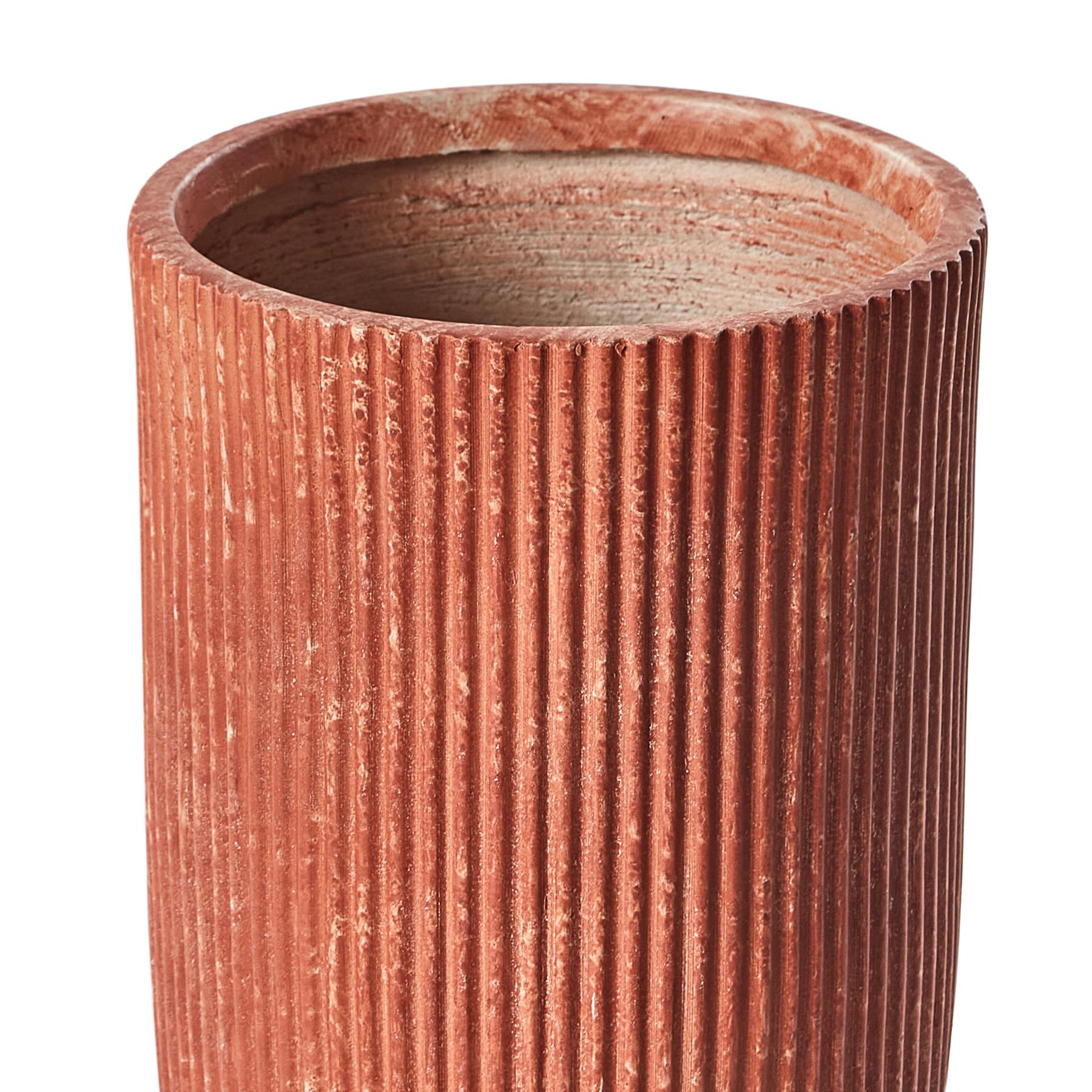 Beliani - EANTIO - Bloempot - 25 x 25 x 38 cm - Goudbruin - Kleivezels