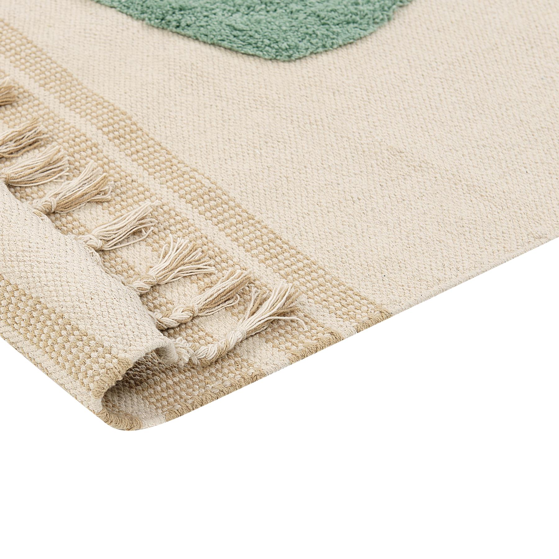 Beliani - ZEYNAK - Vloerkleed - Beige - 300 x 400 cm - Katoen