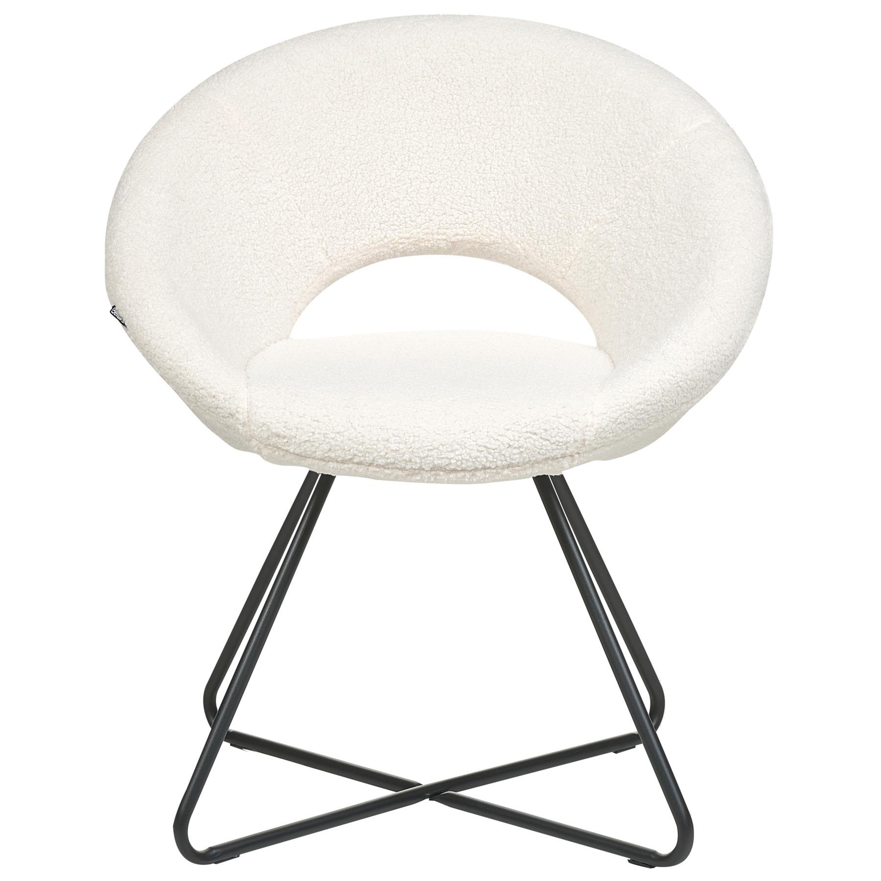 Beliani - RACHEL - Fauteuil - Wit - Bouclé