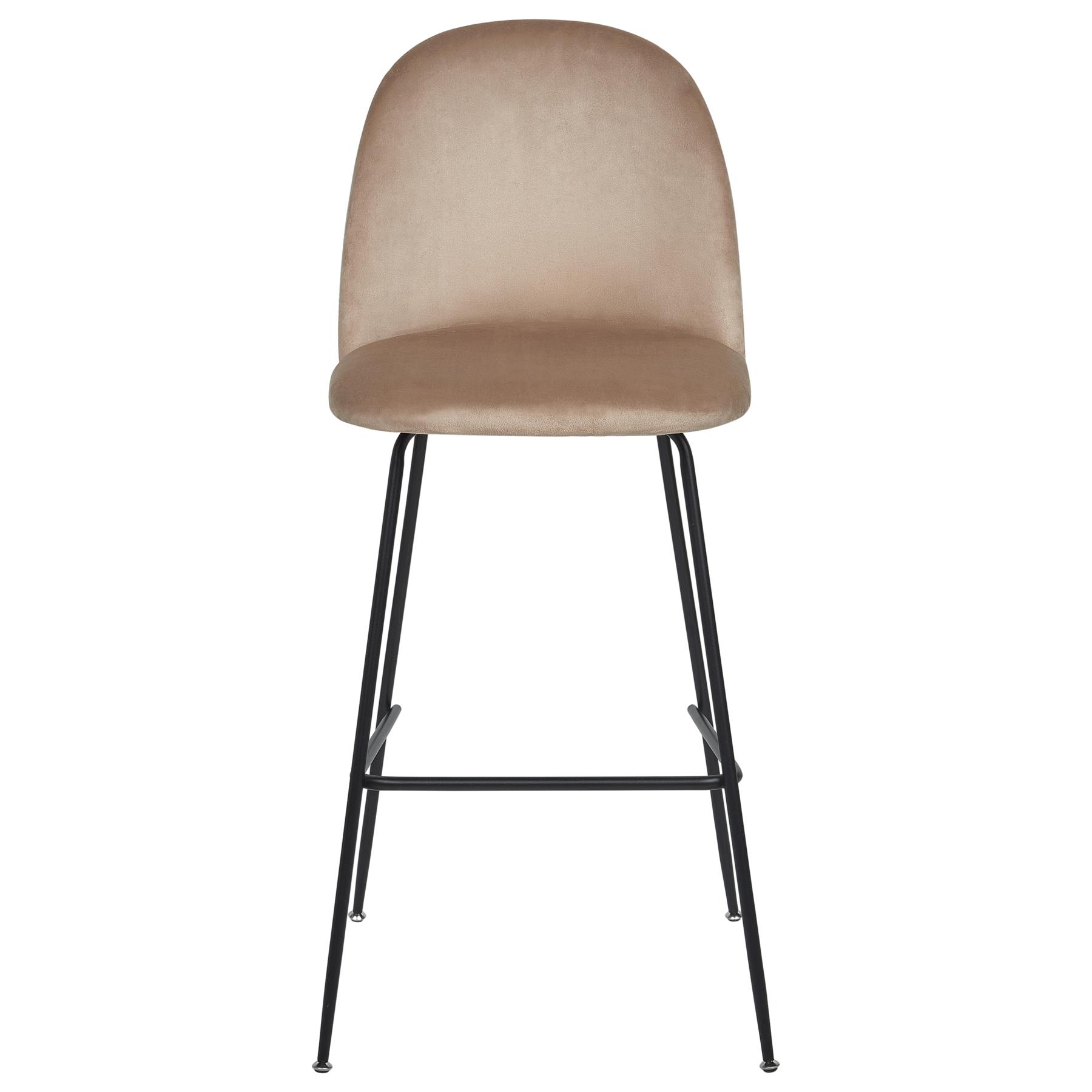 Beliani - ARCOLA - Barkruk set van 2 - Taupe - Fluweel