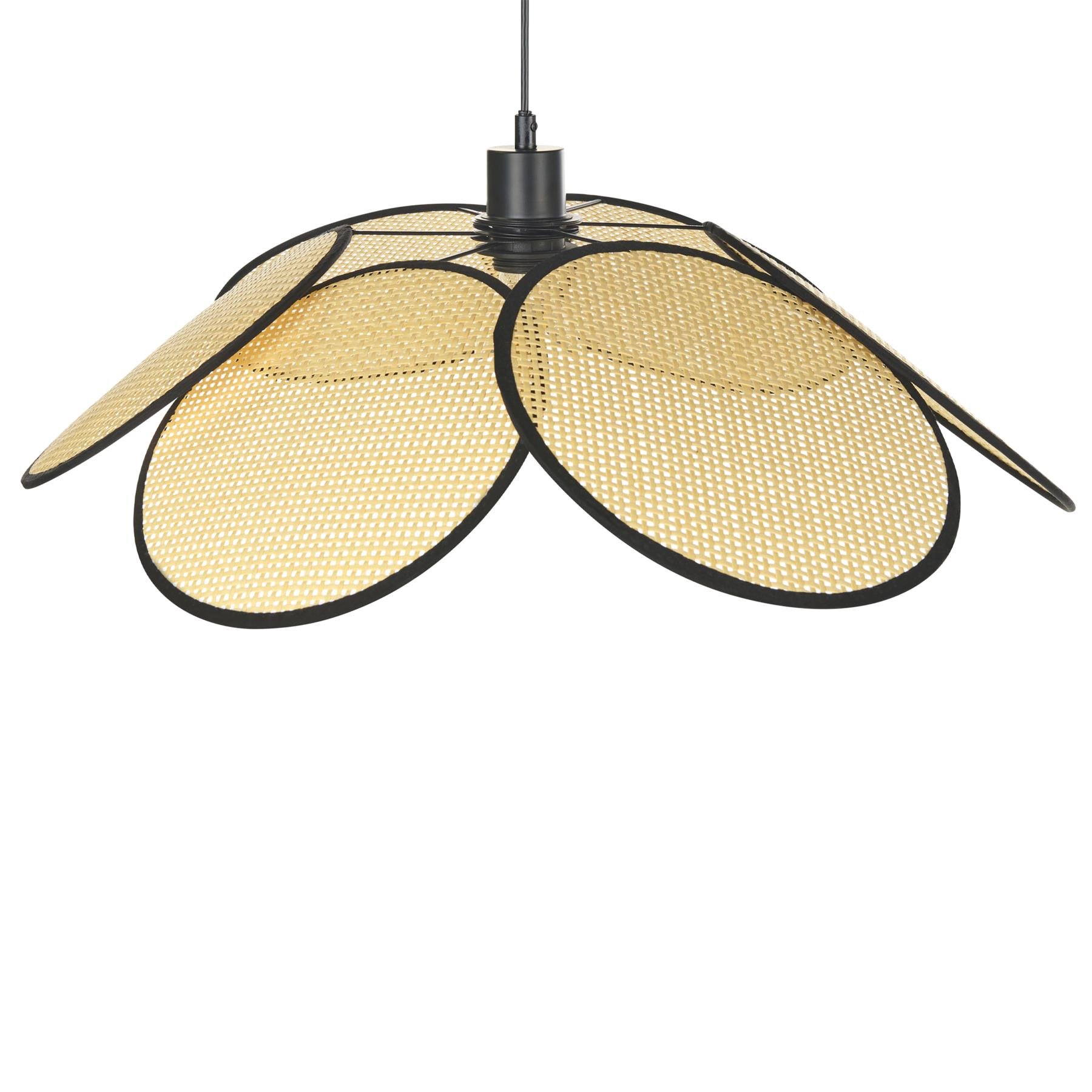Beliani - MEROO - Hanglamp - Zwart|Naturel - Rotan