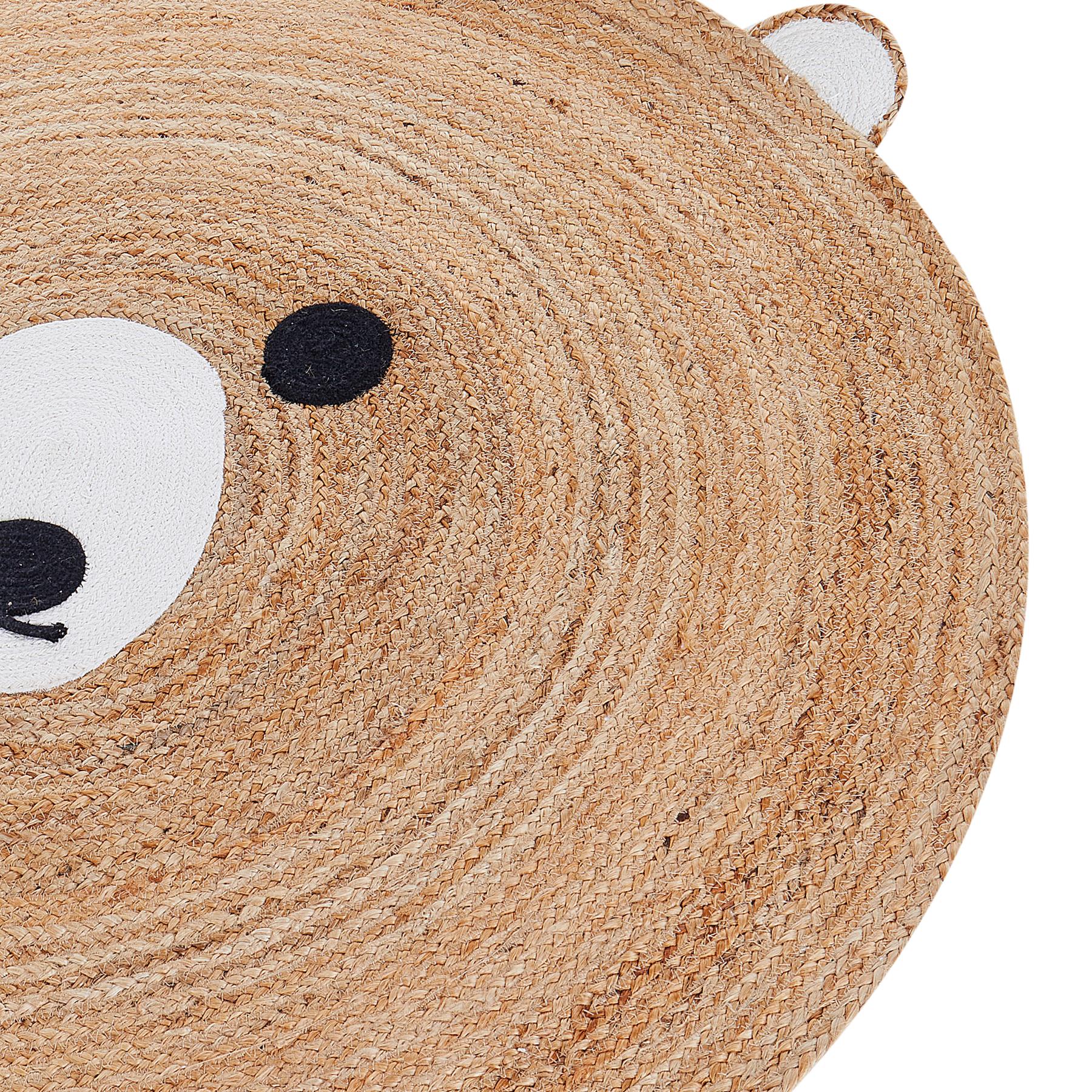 Beliani - KOSALAR - Laagpolig vloerkleed - Beige - ø 120 cm - Jute