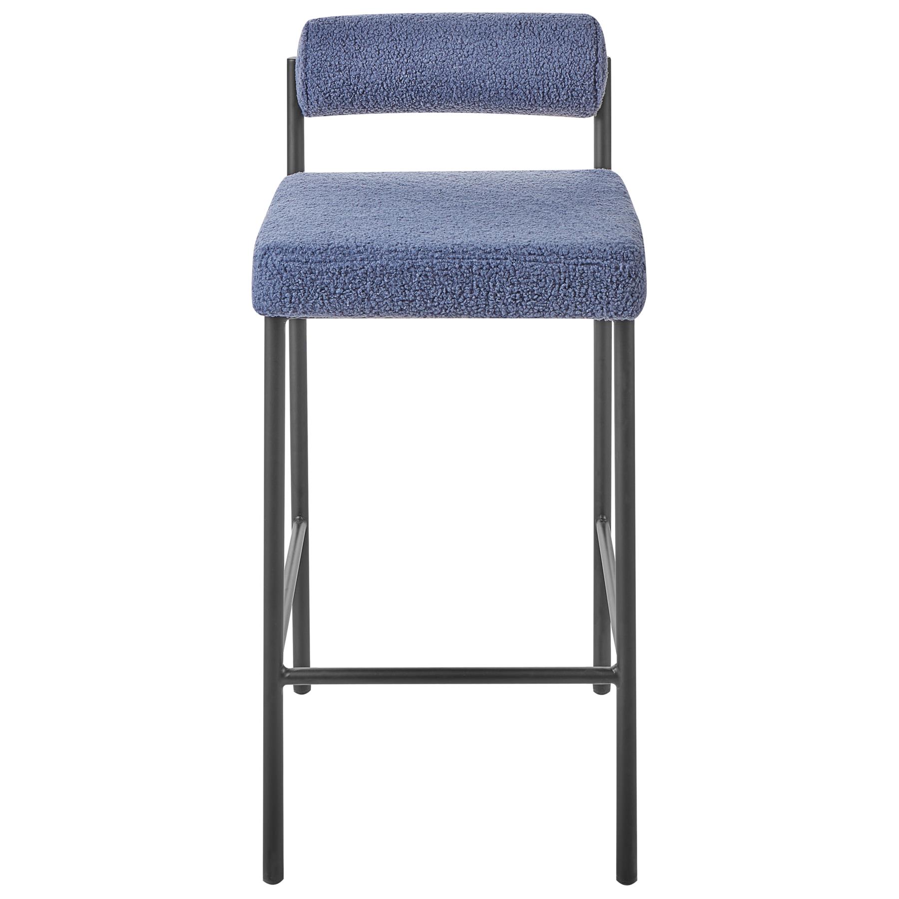 Beliani - AMAYA - Barkruk set van 2 - Blauw - Polyester