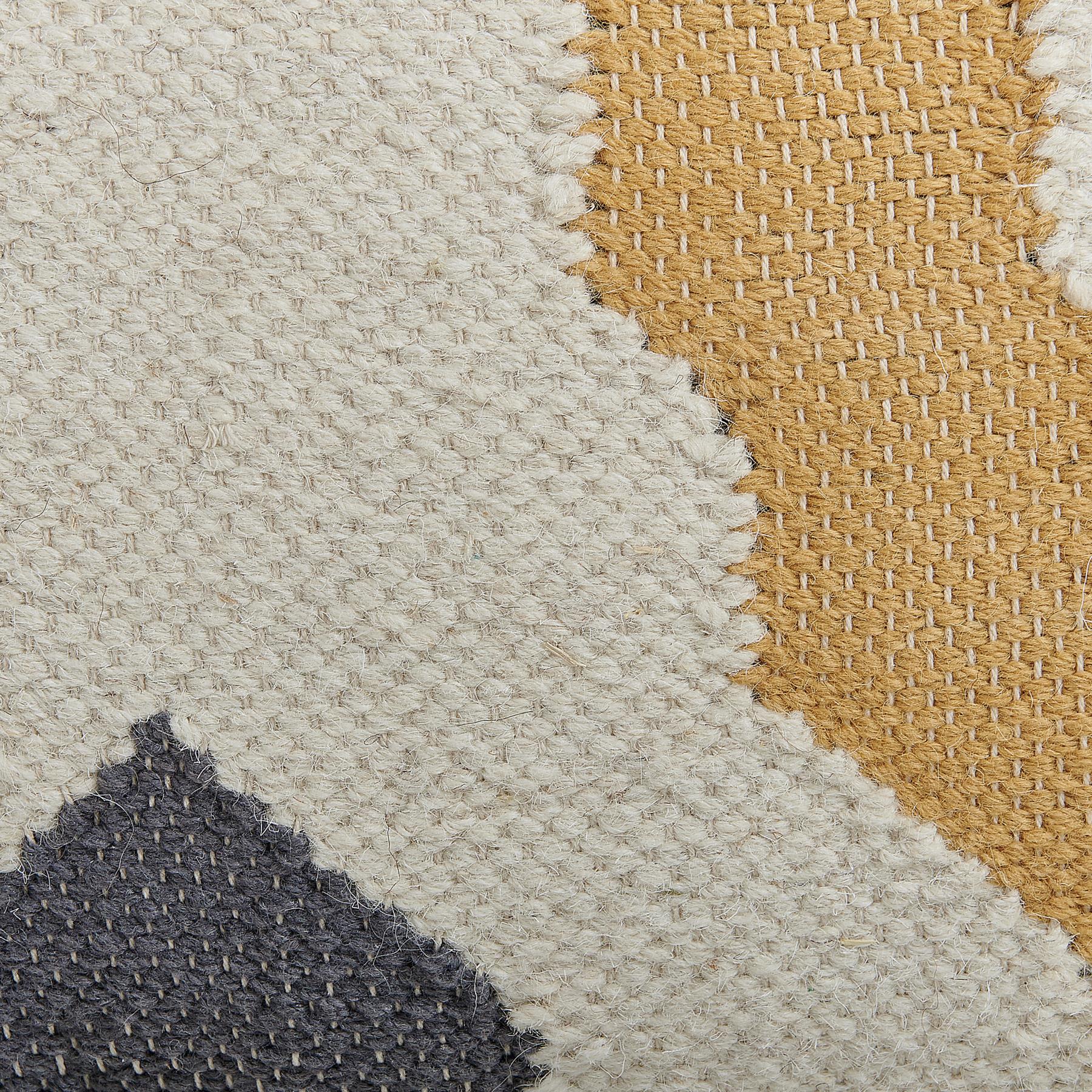 Beliani - ZEUGMA - Poef - Lichtbeige - Wol