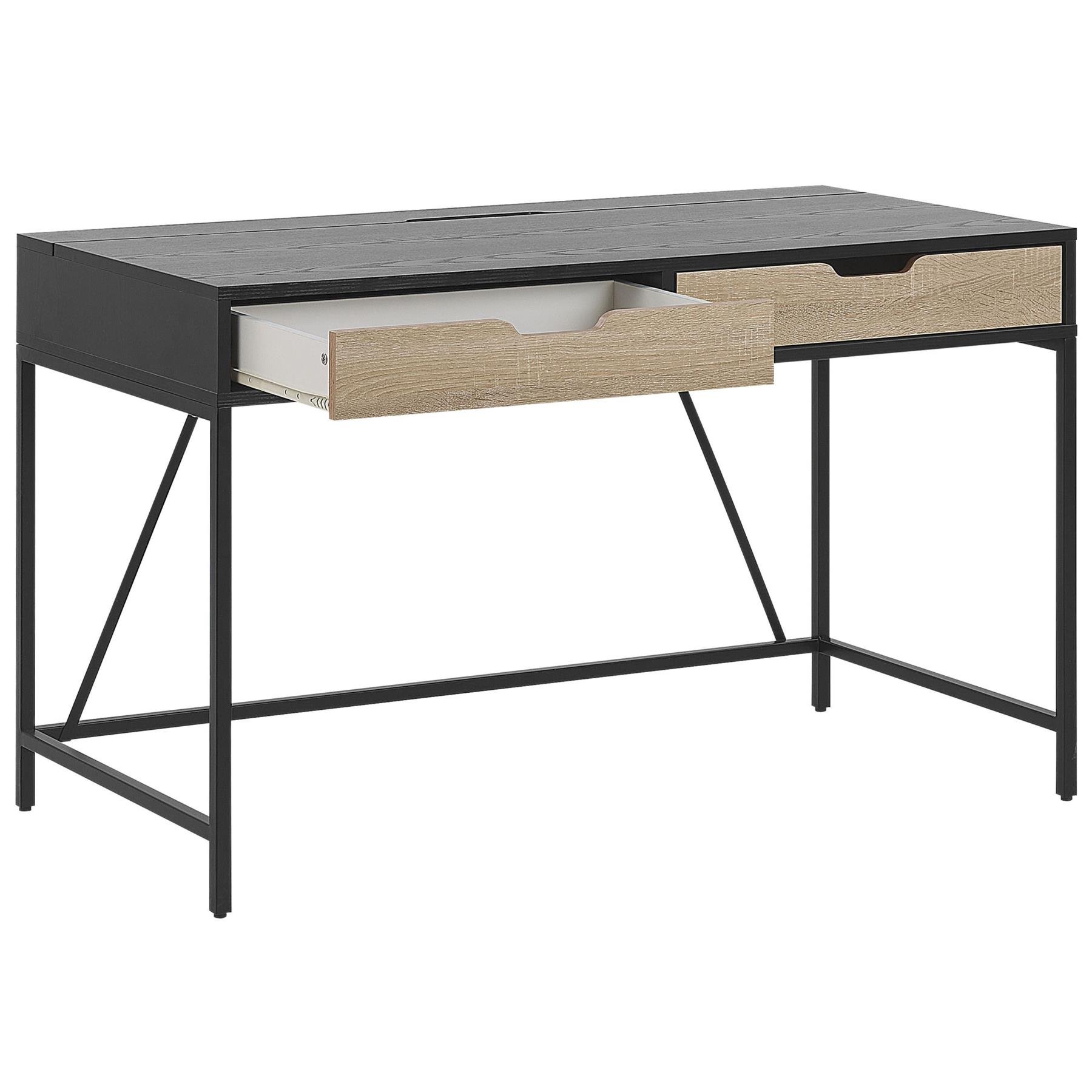 Beliani - JENA - Bureau - Zwart - Vezelplaat