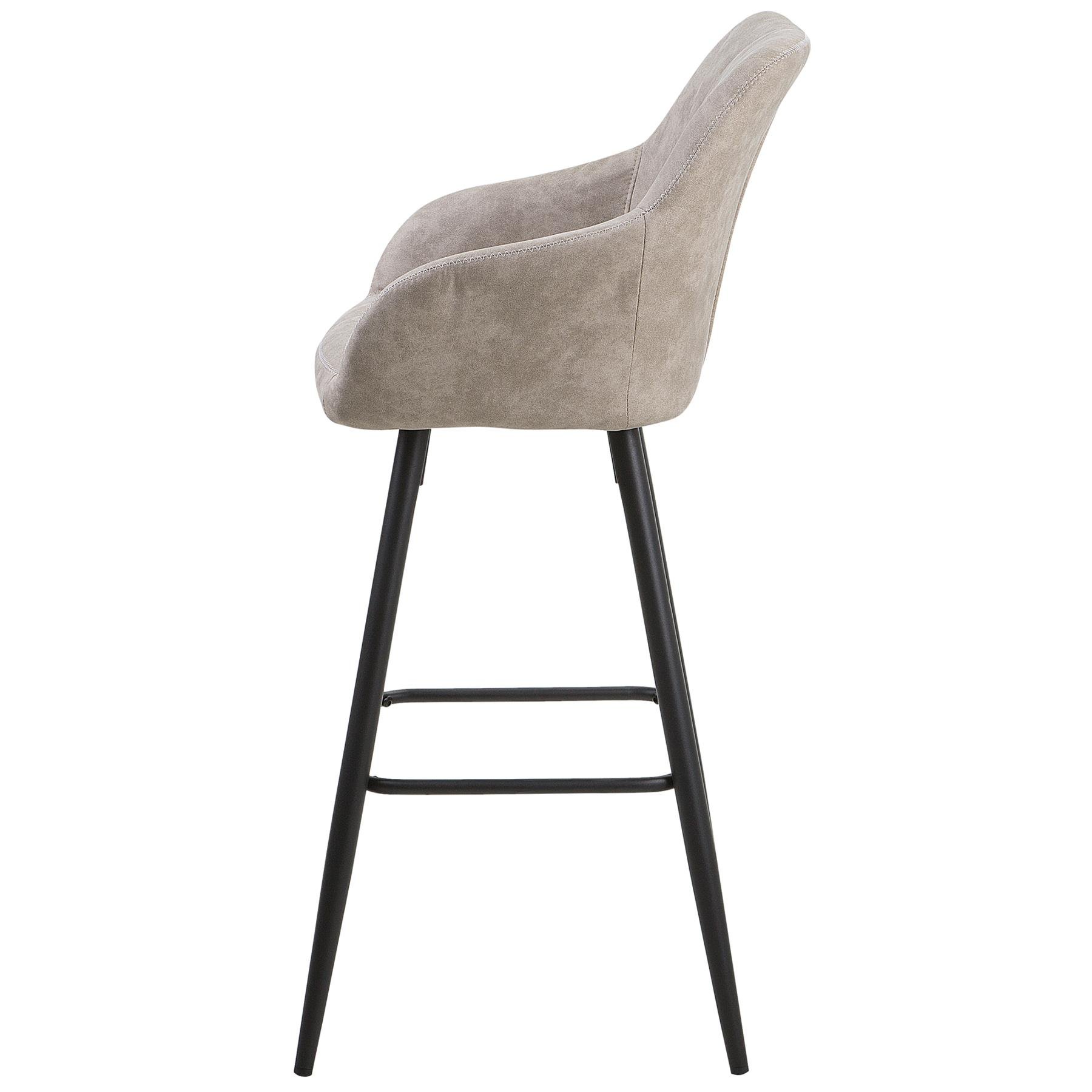 Beliani - DARIEN - Barkruk - Beige - Polyester