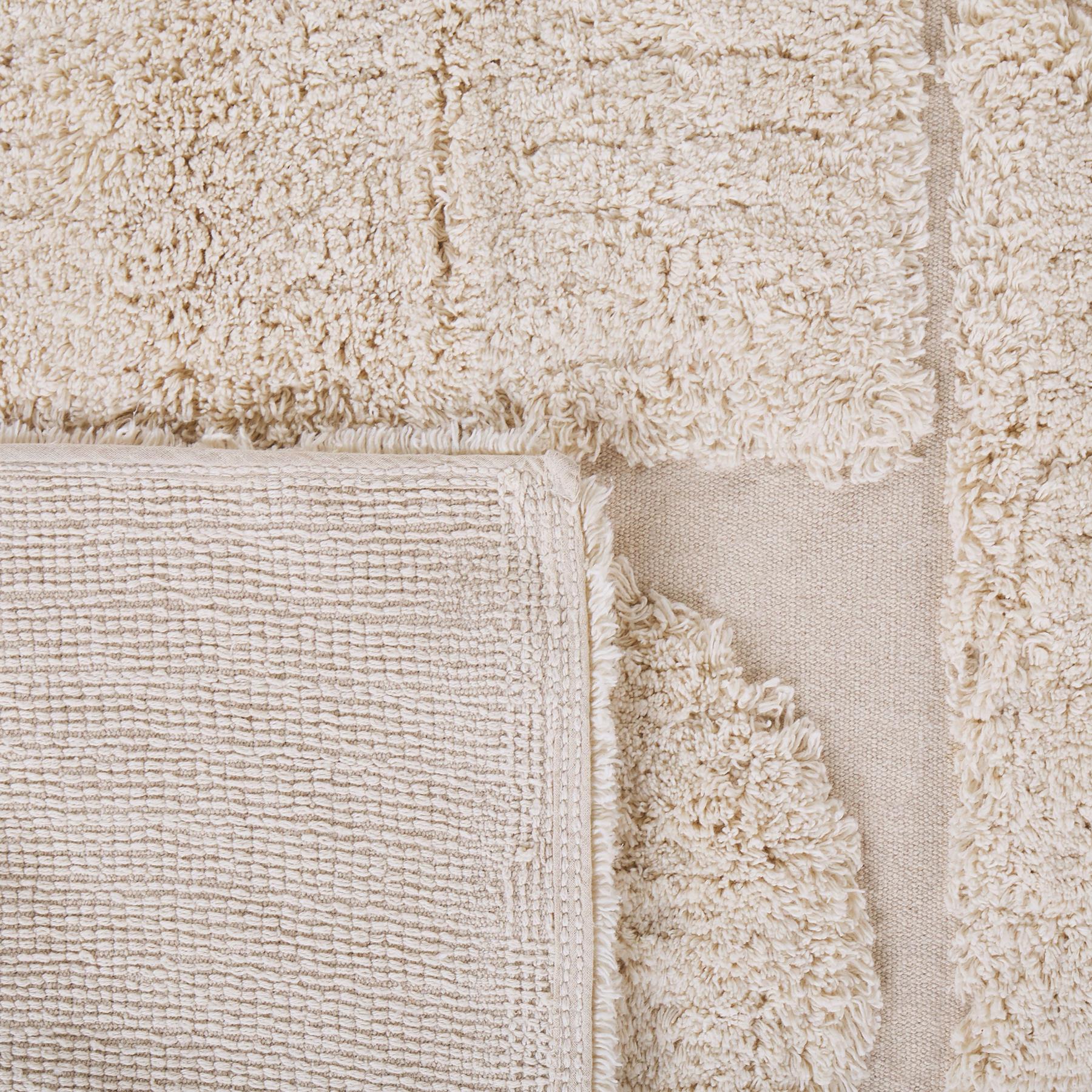 Beliani-DIYADIN-Laagpolig vloerkleed-Beige-160 x 230 cm-Katoen