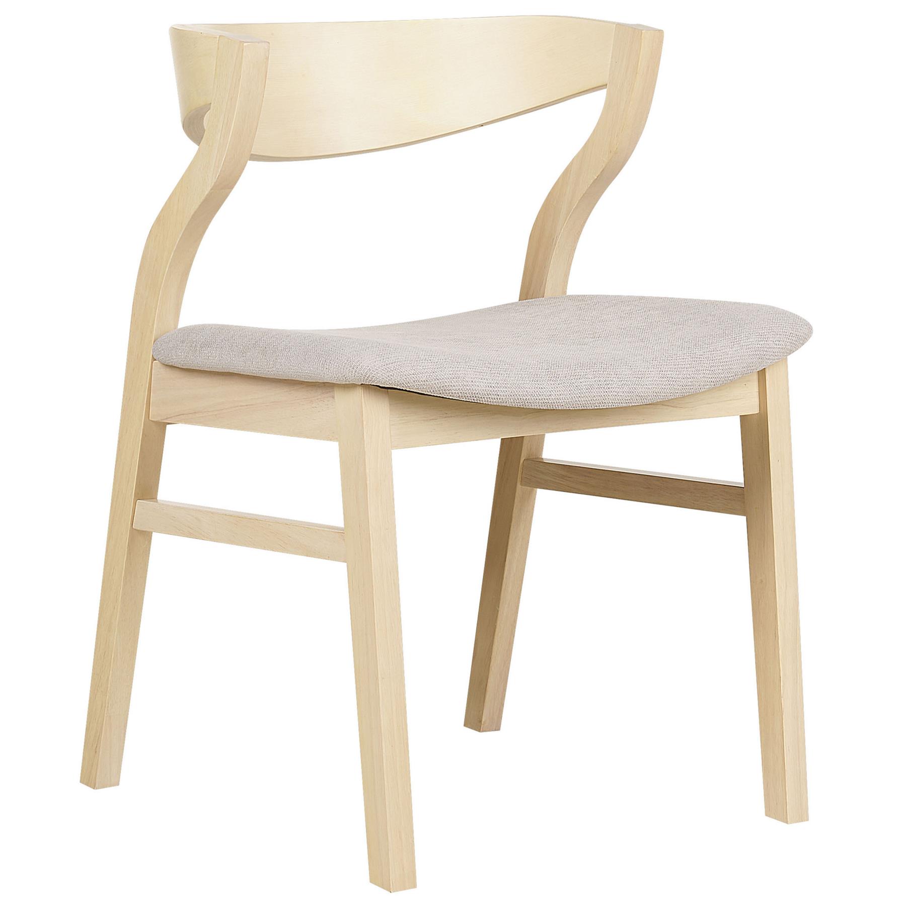 Beliani - MAROA - Eetkamerstoel set van 2 - Beige - Polyester