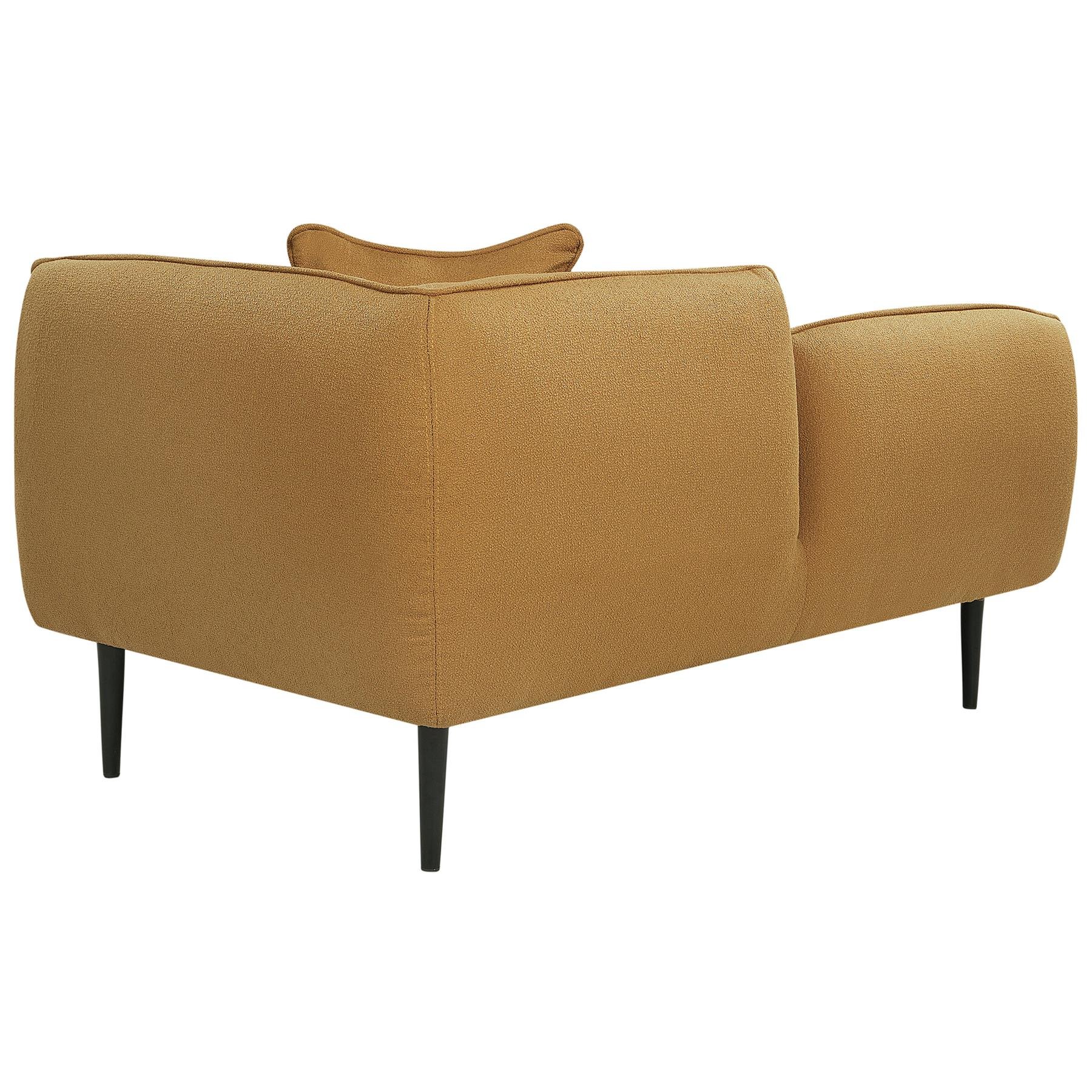 Beliani - CHEVANNES - Chaise longue - Mosterdgeel - Bouclé