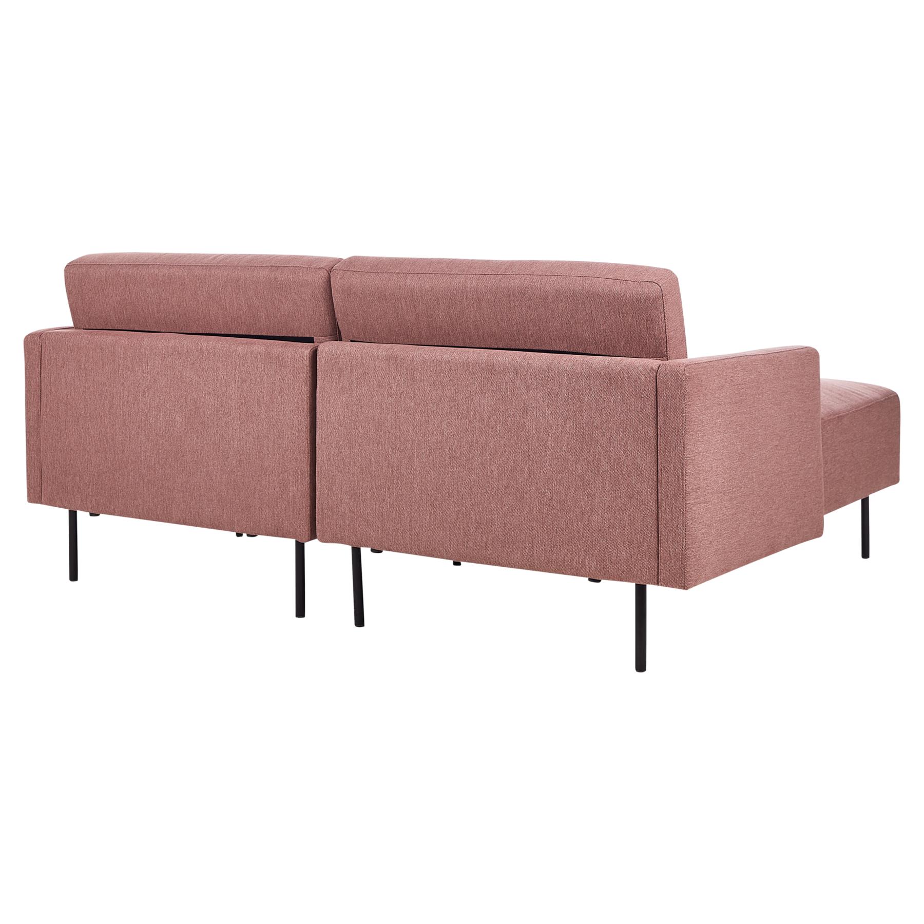 Beliani - BREDA - Hoekbank - Roze - Rechtszijdig - Polyester
