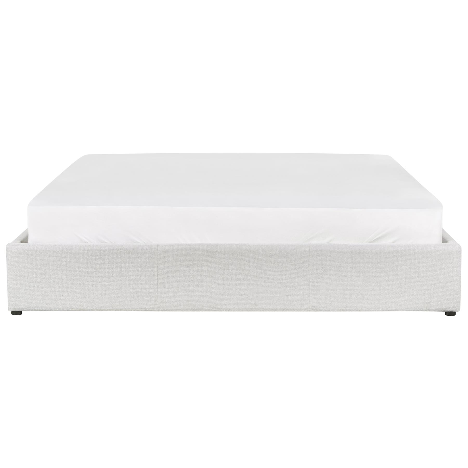 Beliani-DINAN-Tweepersoonsbed-Lichtgrijs-180 x 200 cm-Polyester