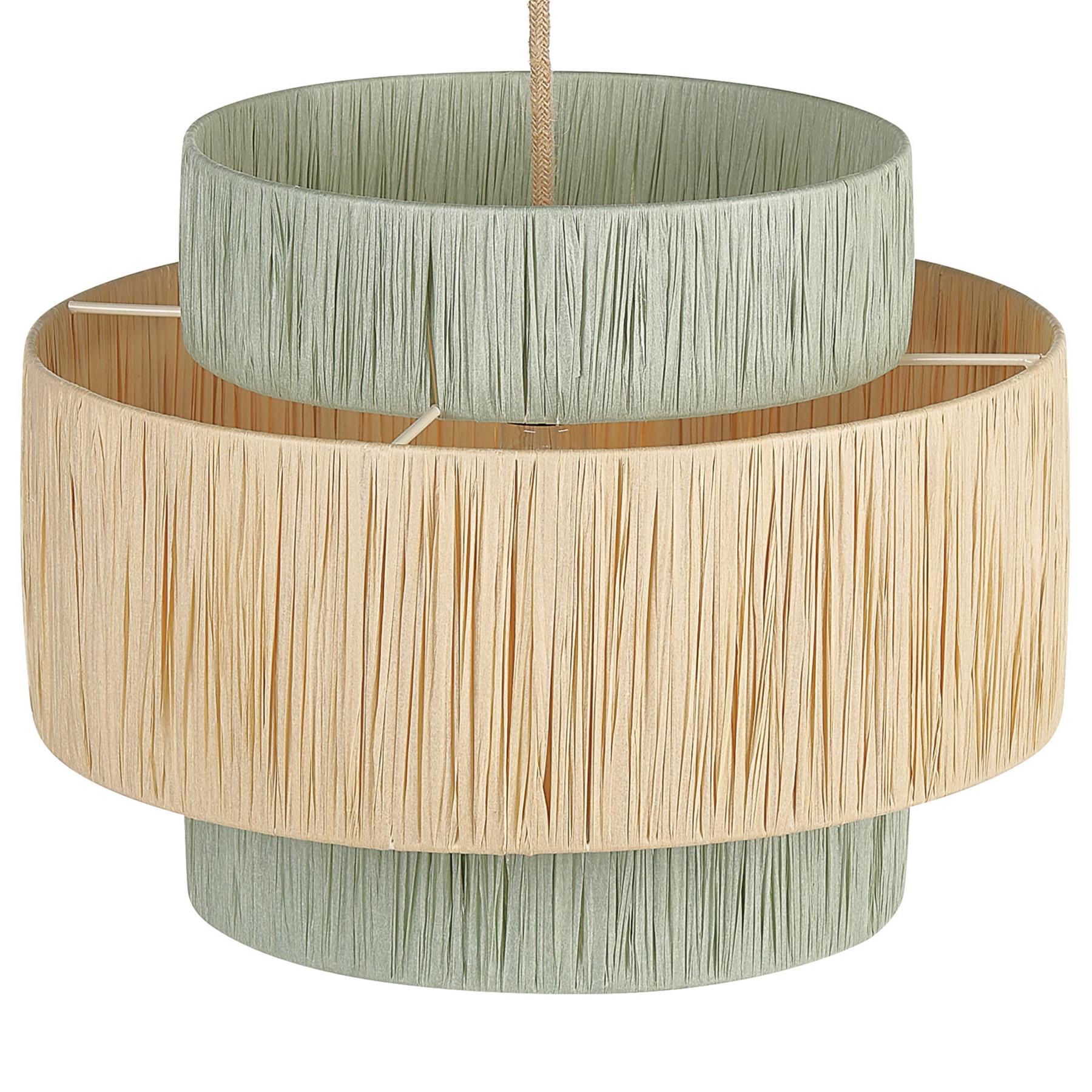 Beliani - PALBRA - Hanglamp - Naturel|Groen - Papier