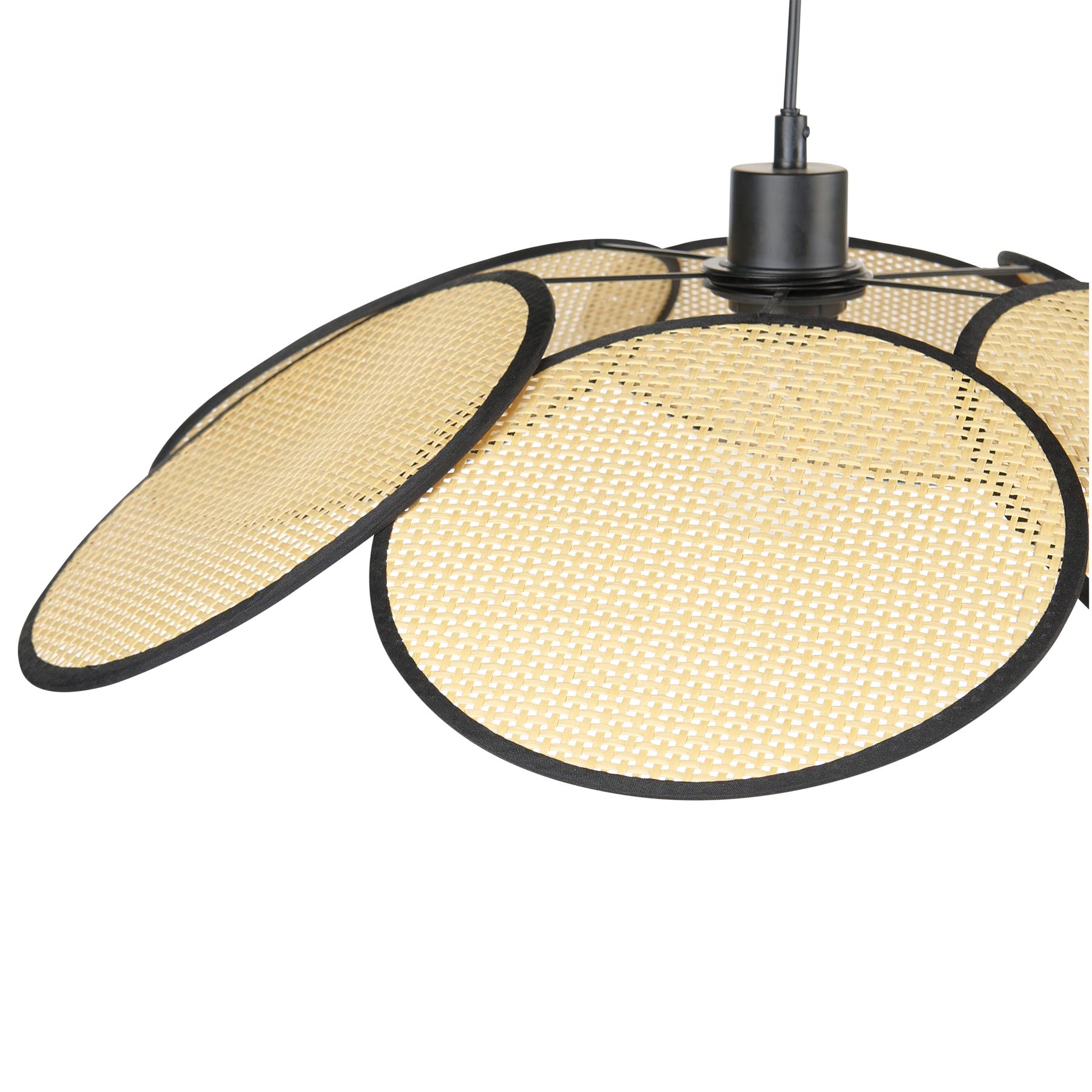 Beliani - MEROO - Hanglamp - Zwart|Naturel - Rotan
