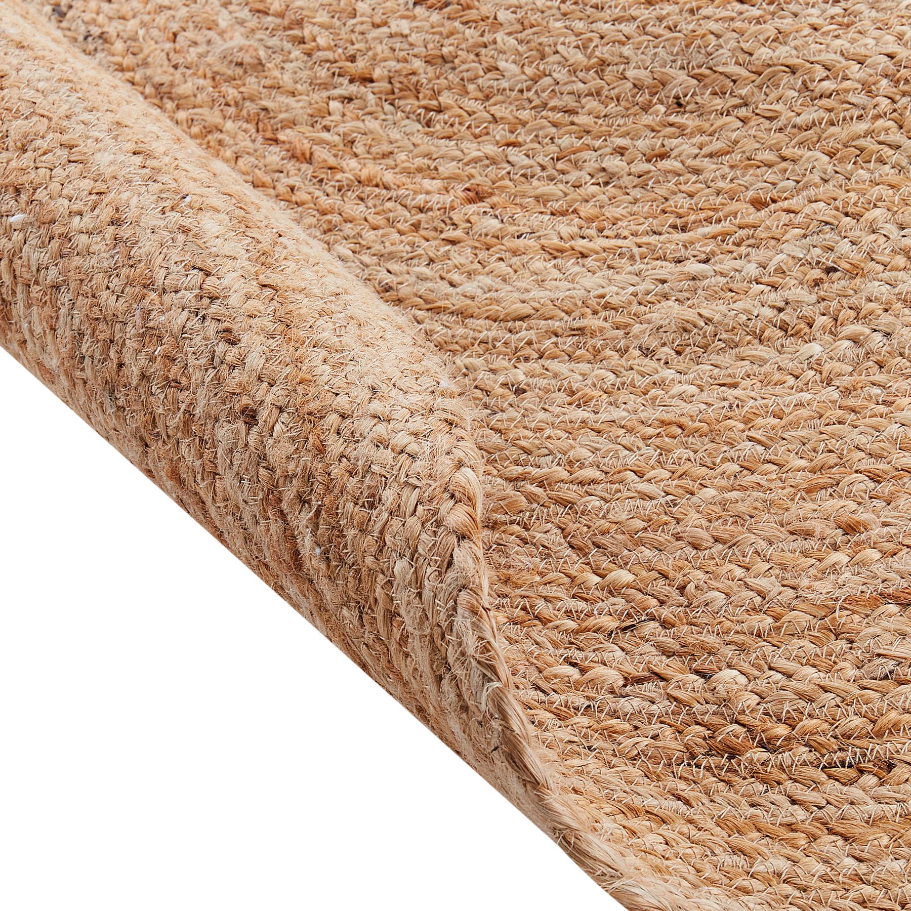 Beliani - KOSALAR - Laagpolig vloerkleed - Beige - ø 120 cm - Jute