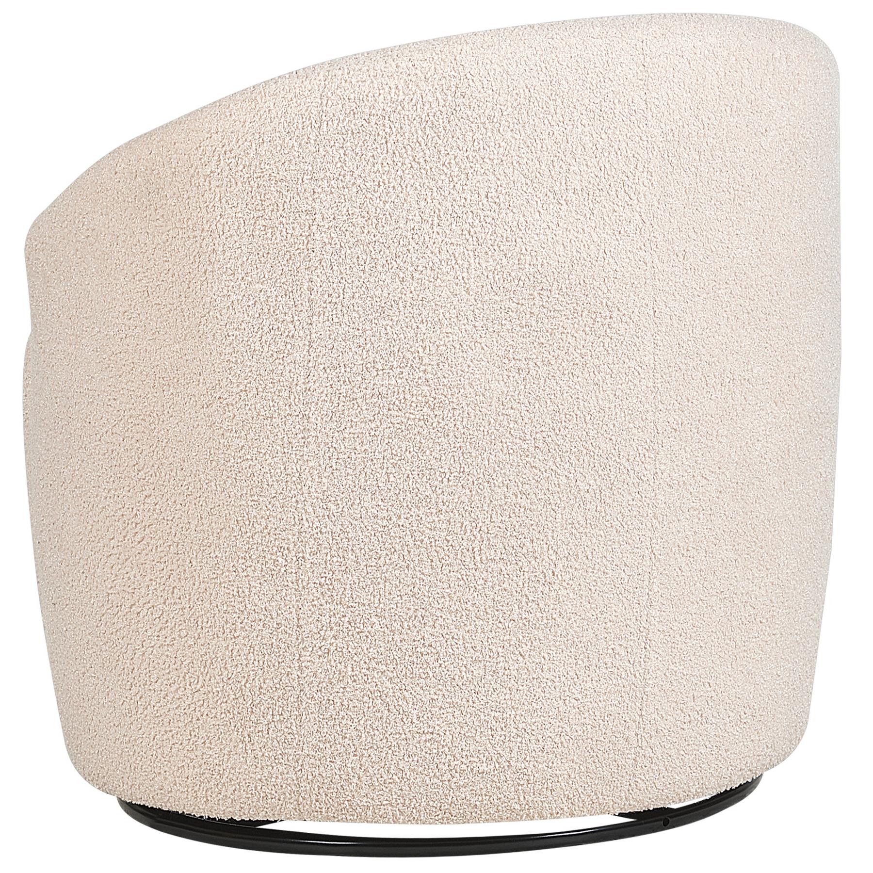 Beliani - DAVIK - Fauteuil - Beige|Zwart - Polyester