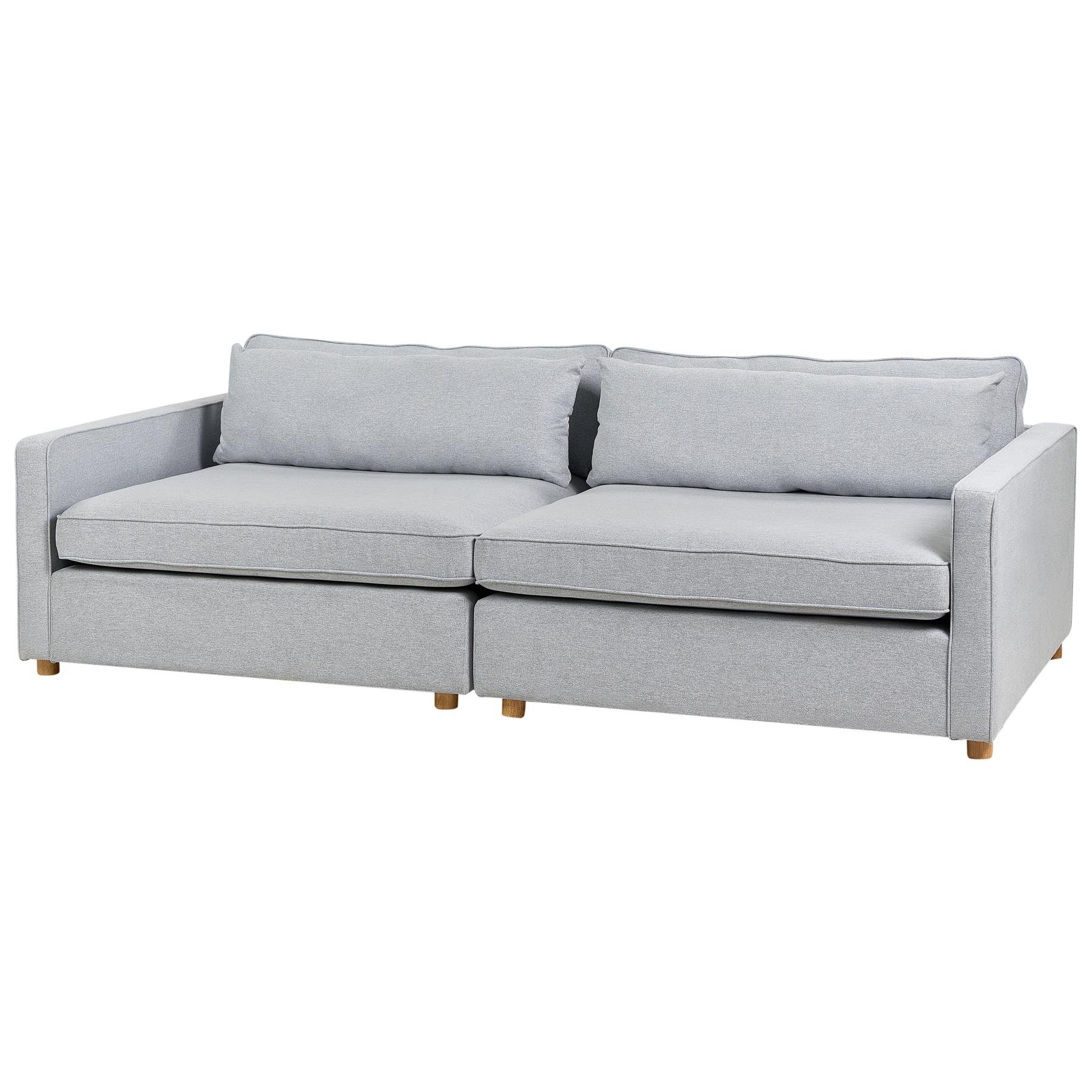 Beliani - VINSTRA - Driezitsbank - Grijs - Polyester