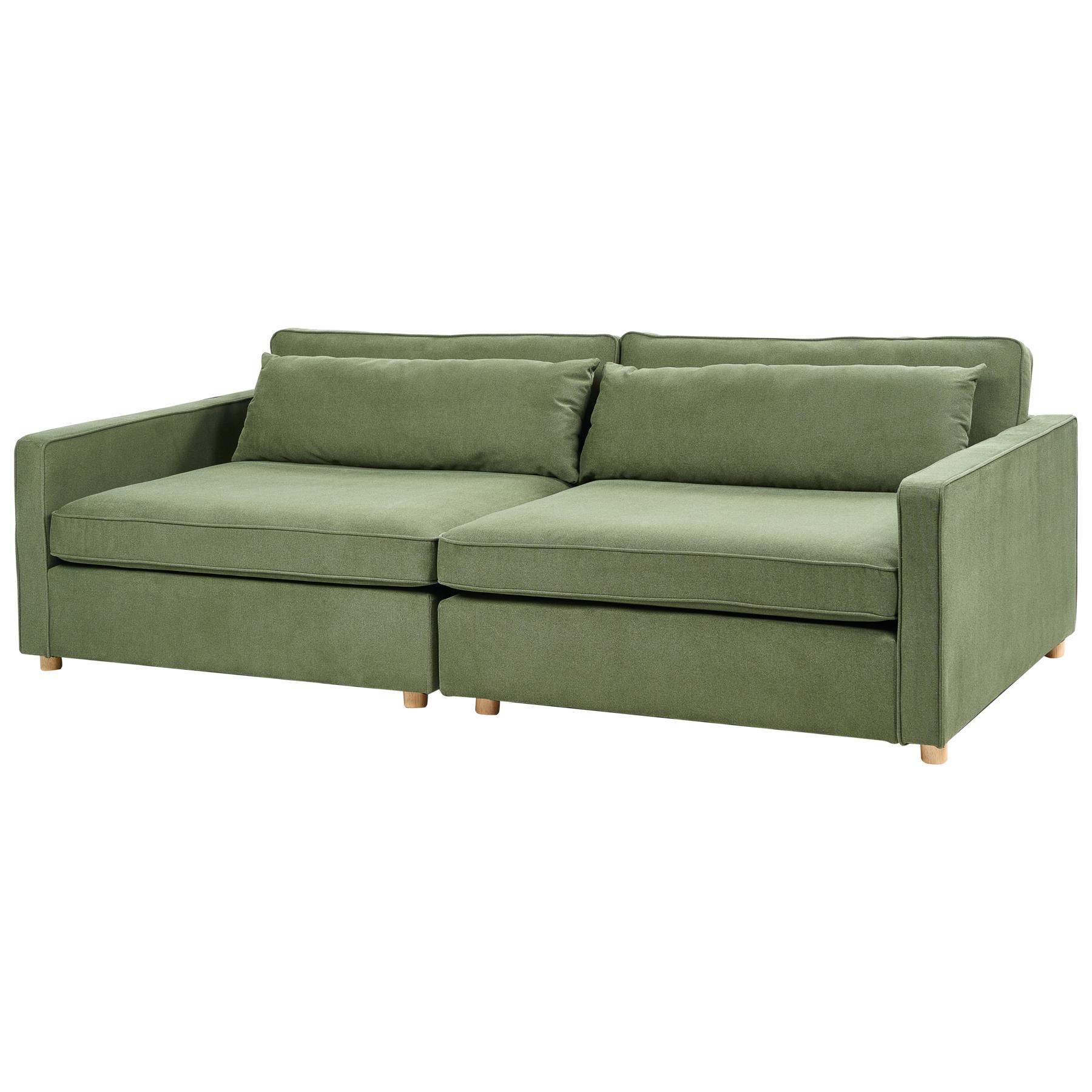 Beliani - VINSTRA - Driezitsbank - Groen - Polyester