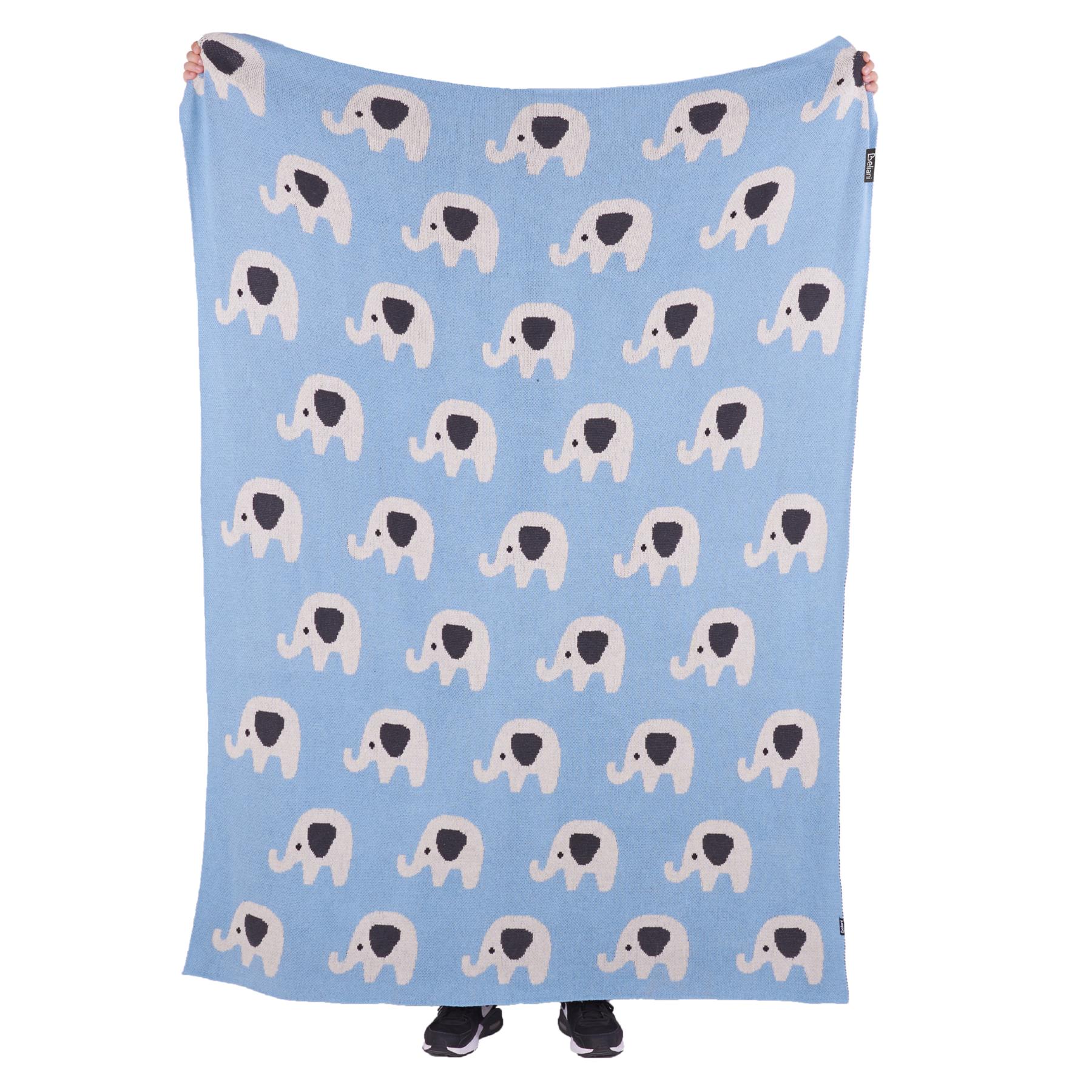 Beliani - HILKOT - Kinderdeken - Blauw - 130 x 170 cm - Katoen