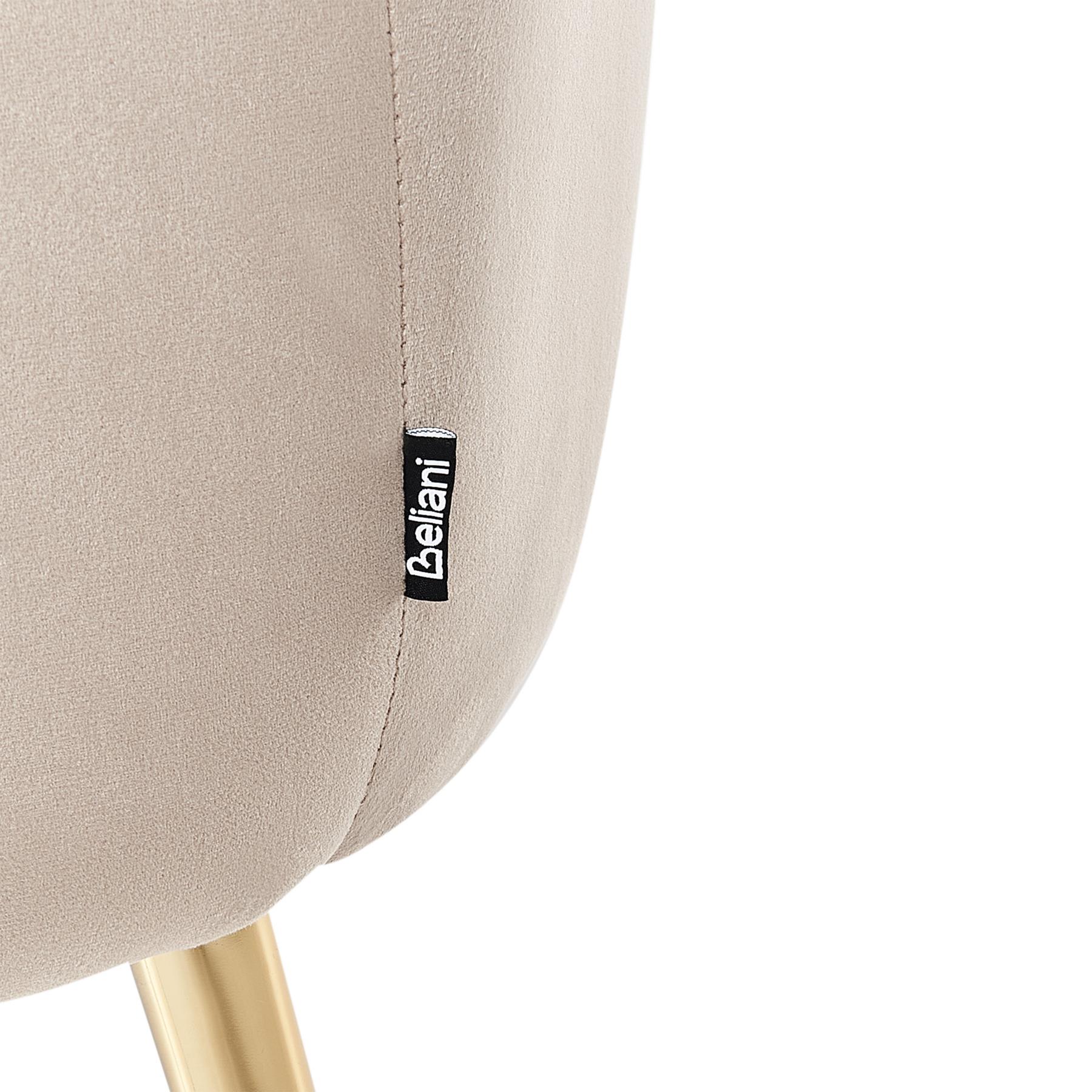 Beliani - LACONIA - Fauteuil - Taupe - Fluweel
