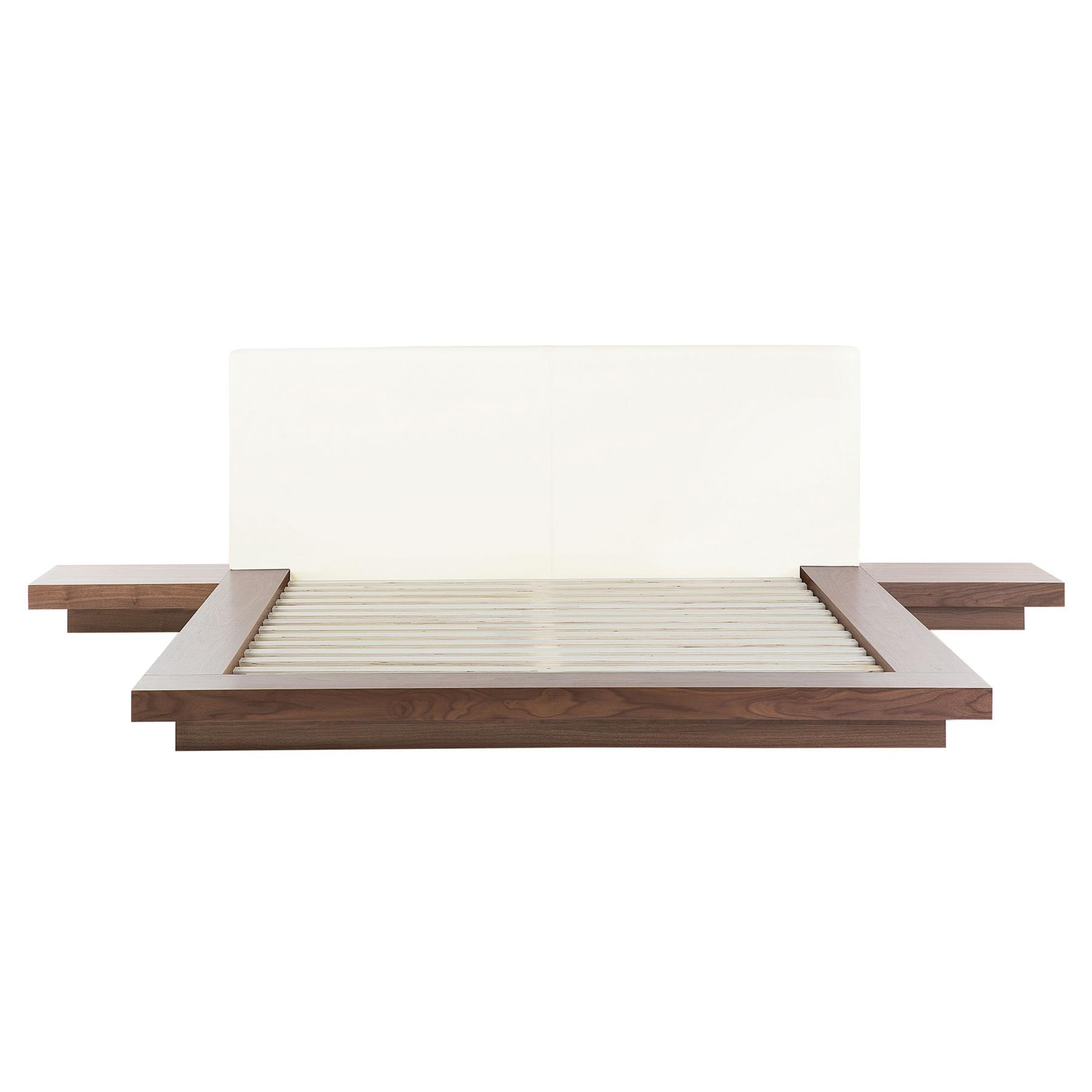 Beliani-ZEN -Tweepersoonsbed LED-Lichte houtkleur-160 x 200 cm-MDF