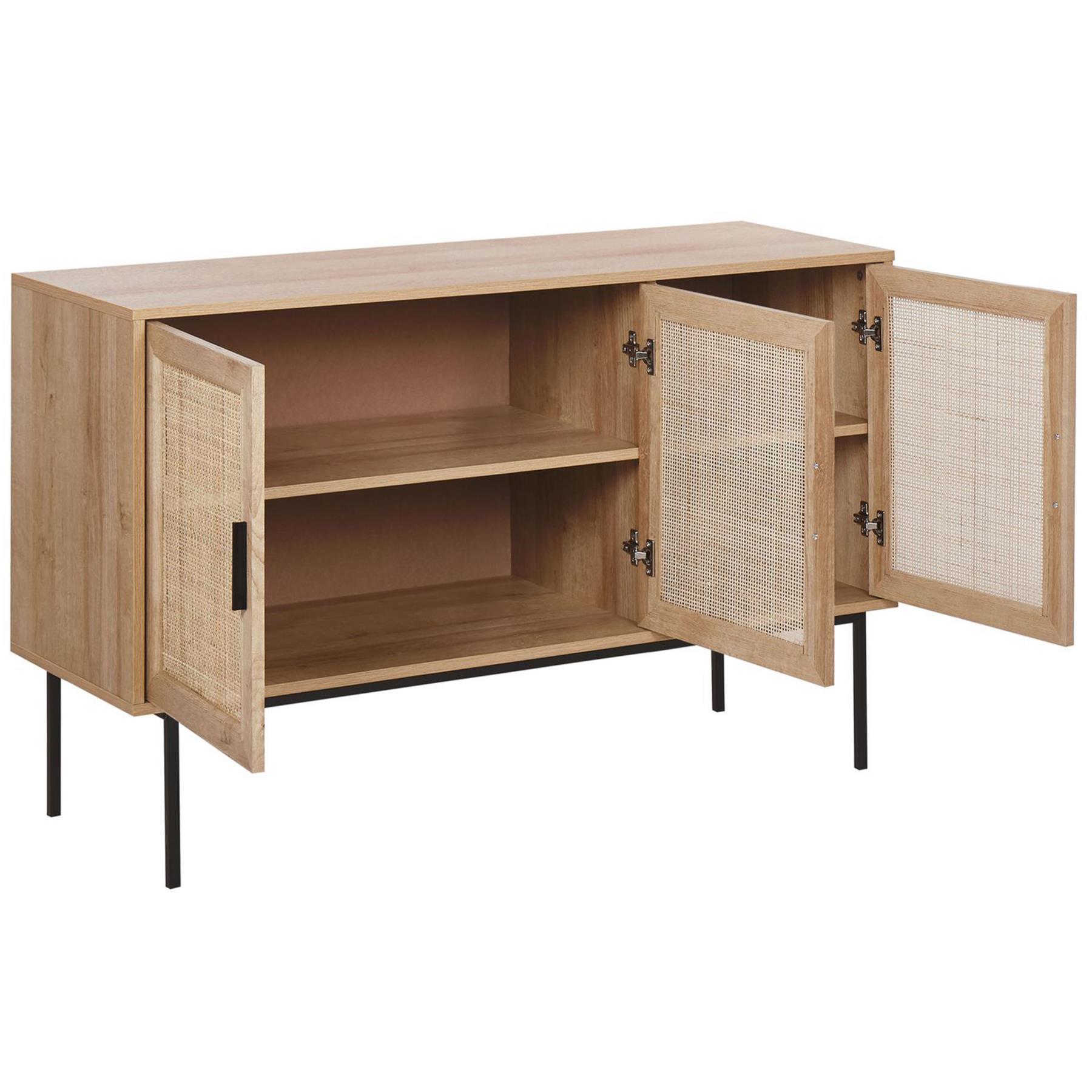 Beliani - PASCO - Sideboard 3 deuren - Lichte houtkleur - Vezelplaat