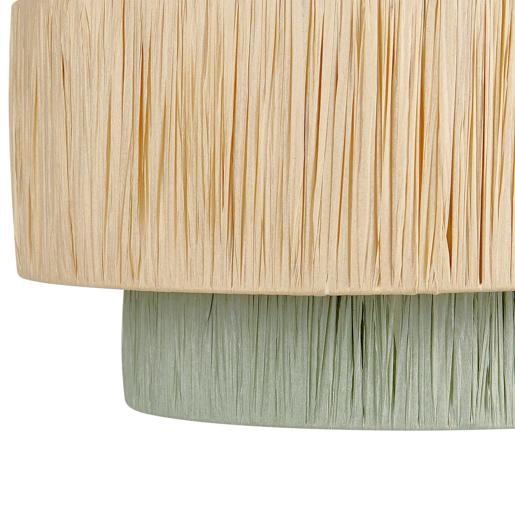 Beliani - PALBRA - Hanglamp - Naturel|Groen - Papier