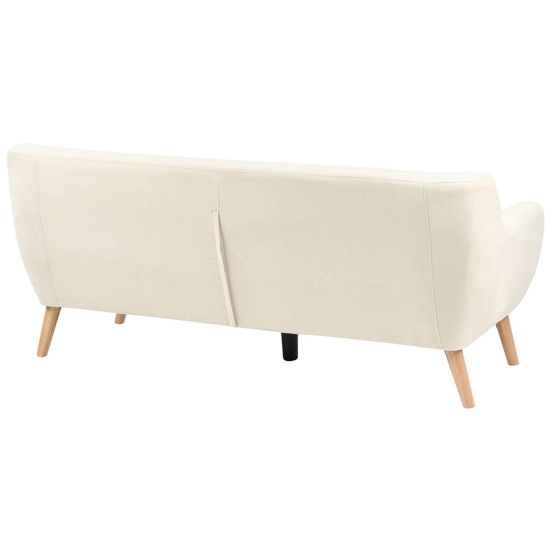 Beliani - MOTALA - Driezitsbank - Lichtbeige - Polyester