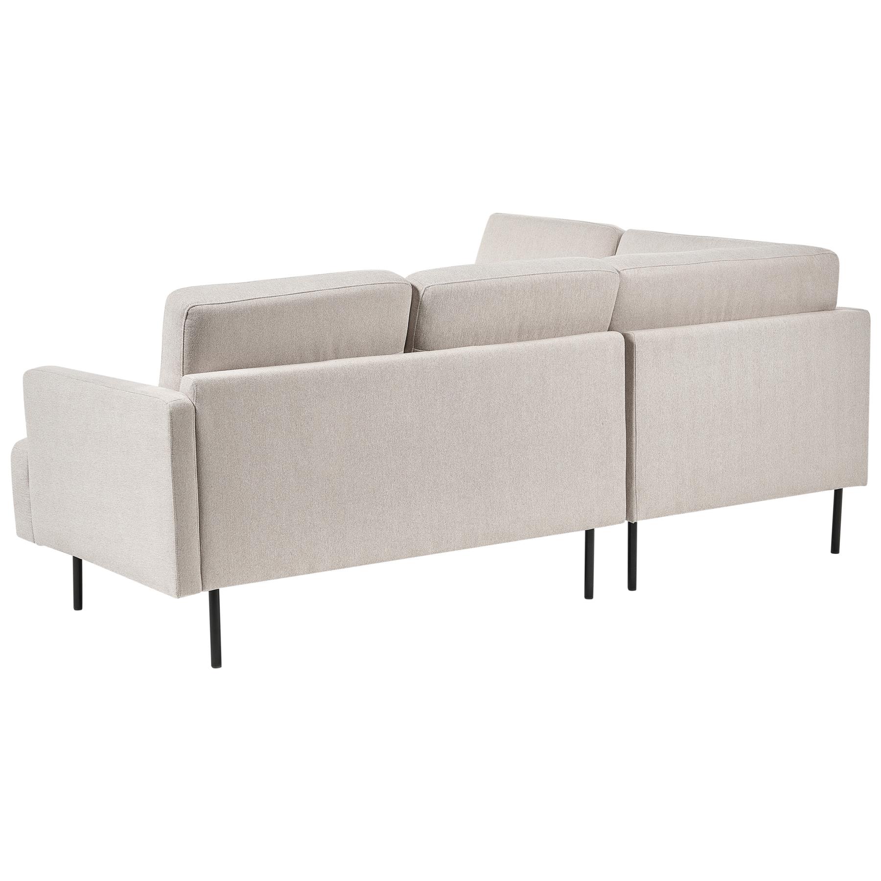 Beliani - BREDA - Hoekbank 4-zits - Beige - Rechtszijdig - Polyester