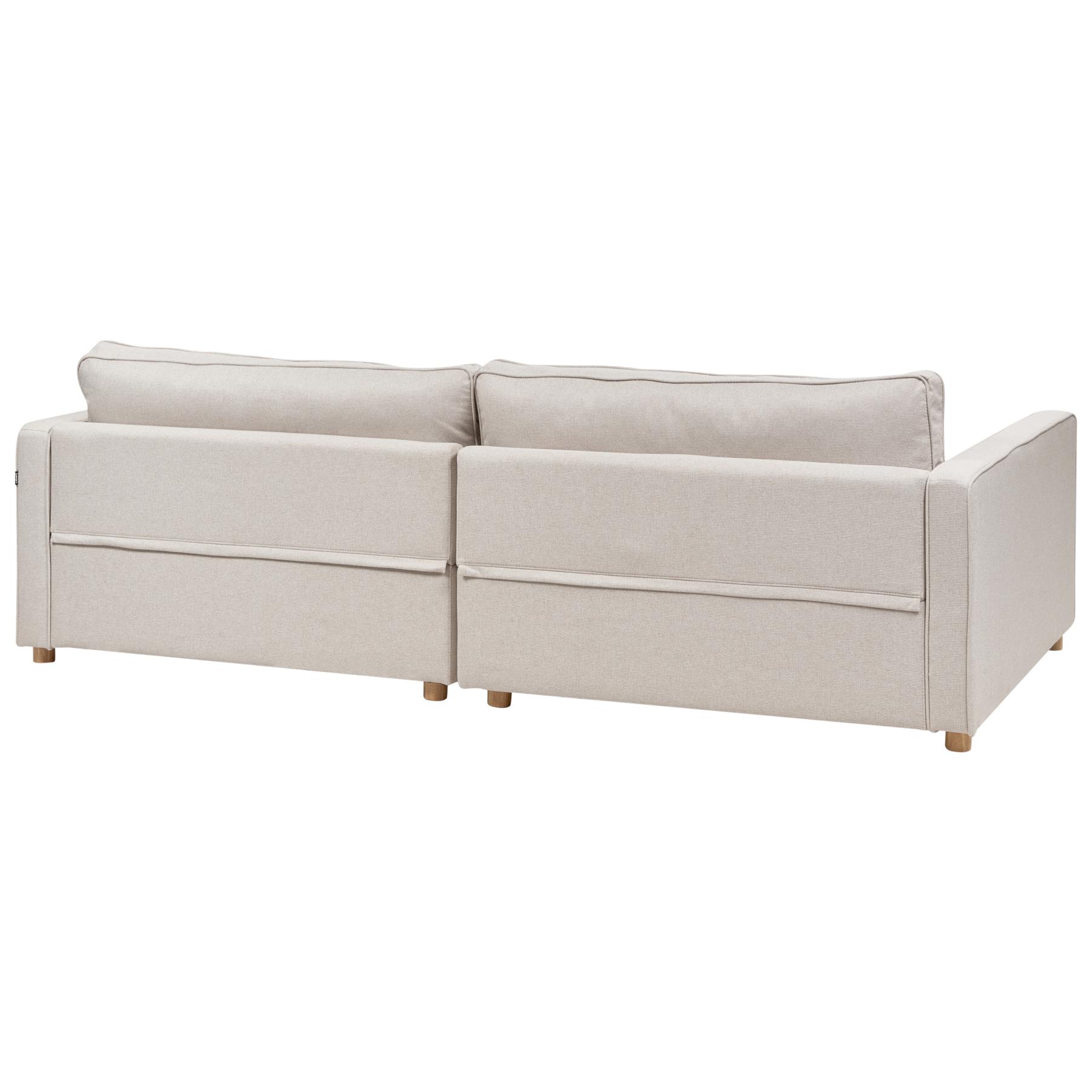 Beliani - VINSTRA - Driezitsbank - Beige - Polyester