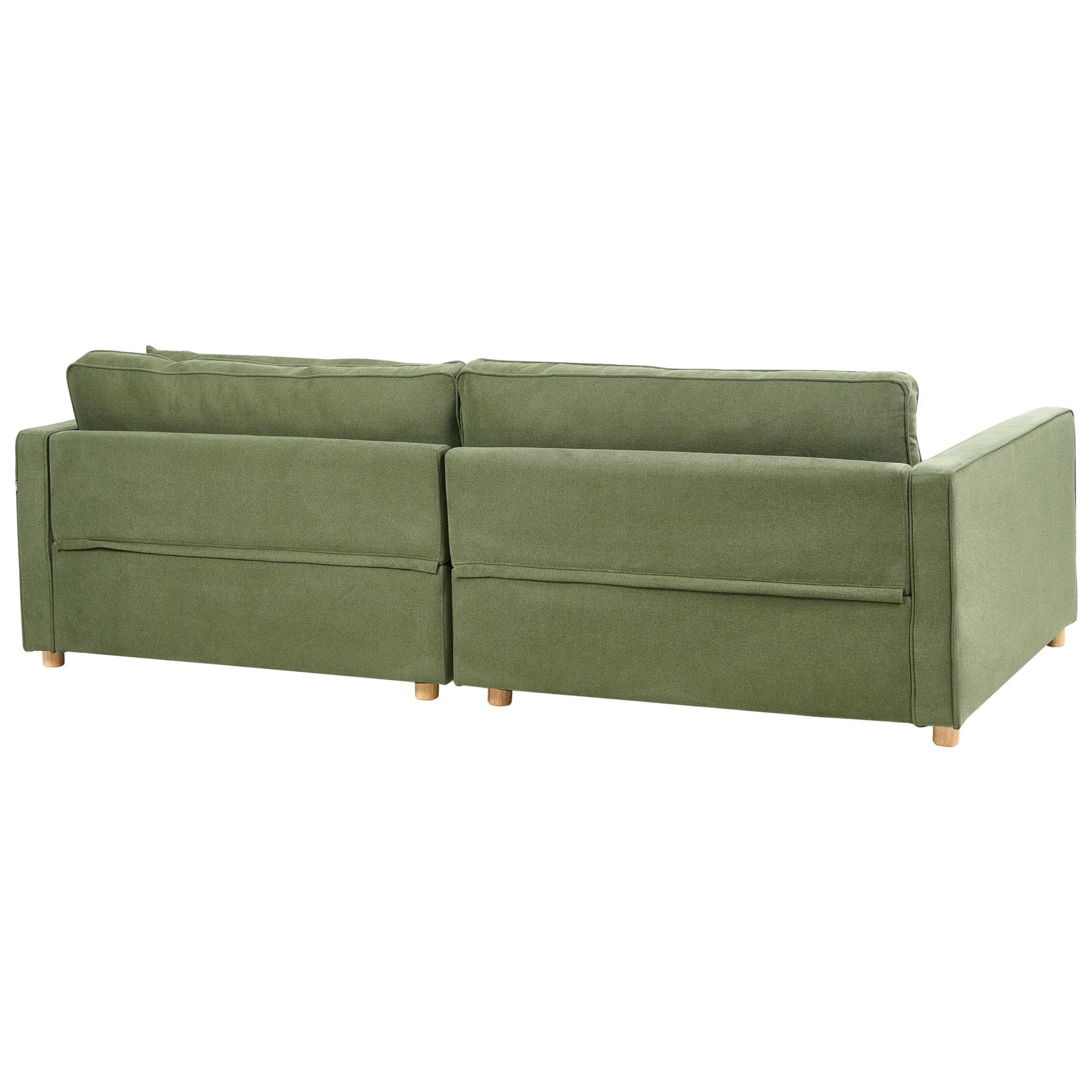 Beliani - VINSTRA - Driezitsbank - Groen - Polyester